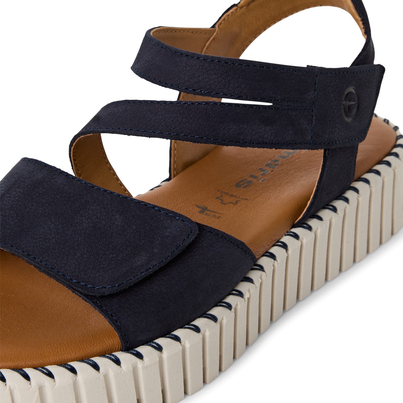 Tamaris Sandalette, Riemchensandale, Sommerschuh mit geriffelter günstig online kaufen