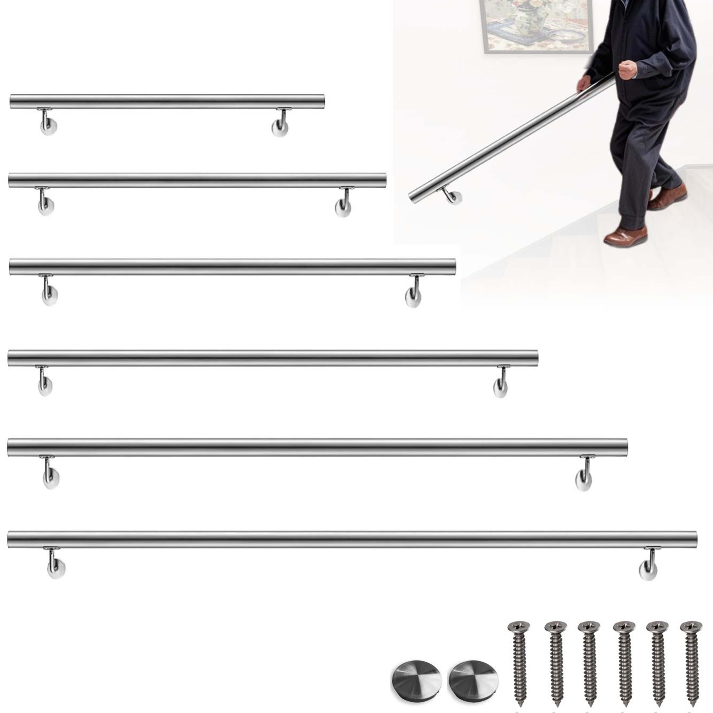 Duschparadies Handlauf Edelstahl Handlauf Wandhandlauf Treppengeländer Inne günstig online kaufen