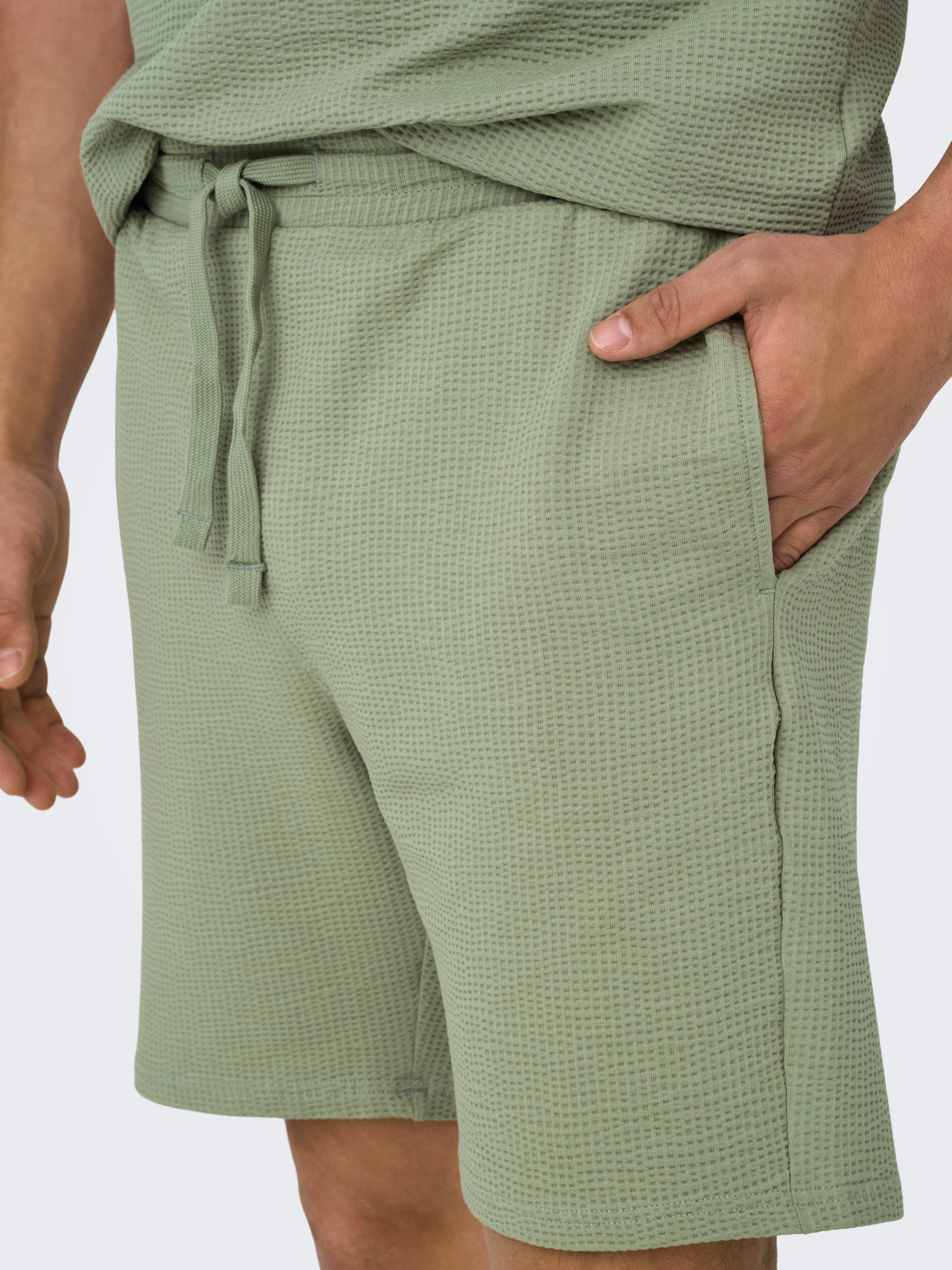 ONLY & SONS Shorts ONSKIAN LIFE REG SEERSUCKER SHORTS NOOS günstig online kaufen