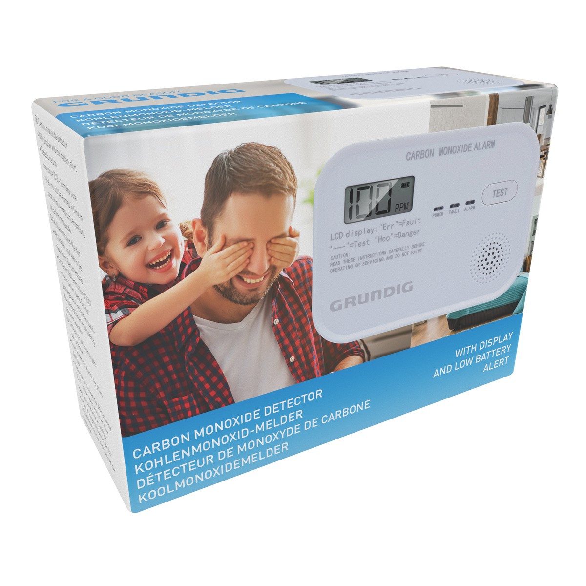 Grundig Grundig Kohlenmonoxid melder 10 Jahre Sensor – CO Melder Rauchmelder