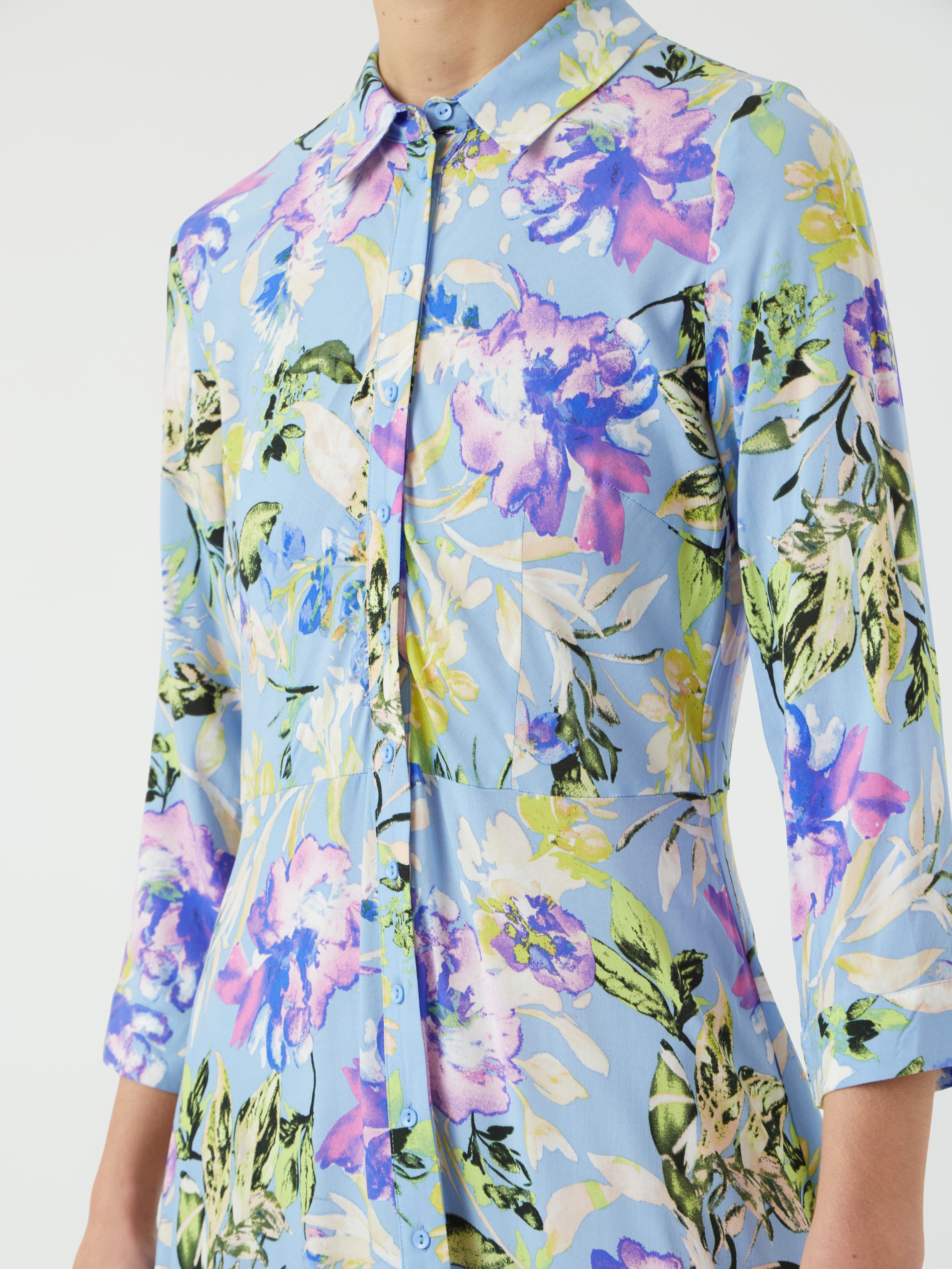 Y.A.S Hemdblusenkleid YASSAVANNA LONG SHIRT DRESS Sommerkleid, mit 3/4 Ärmel