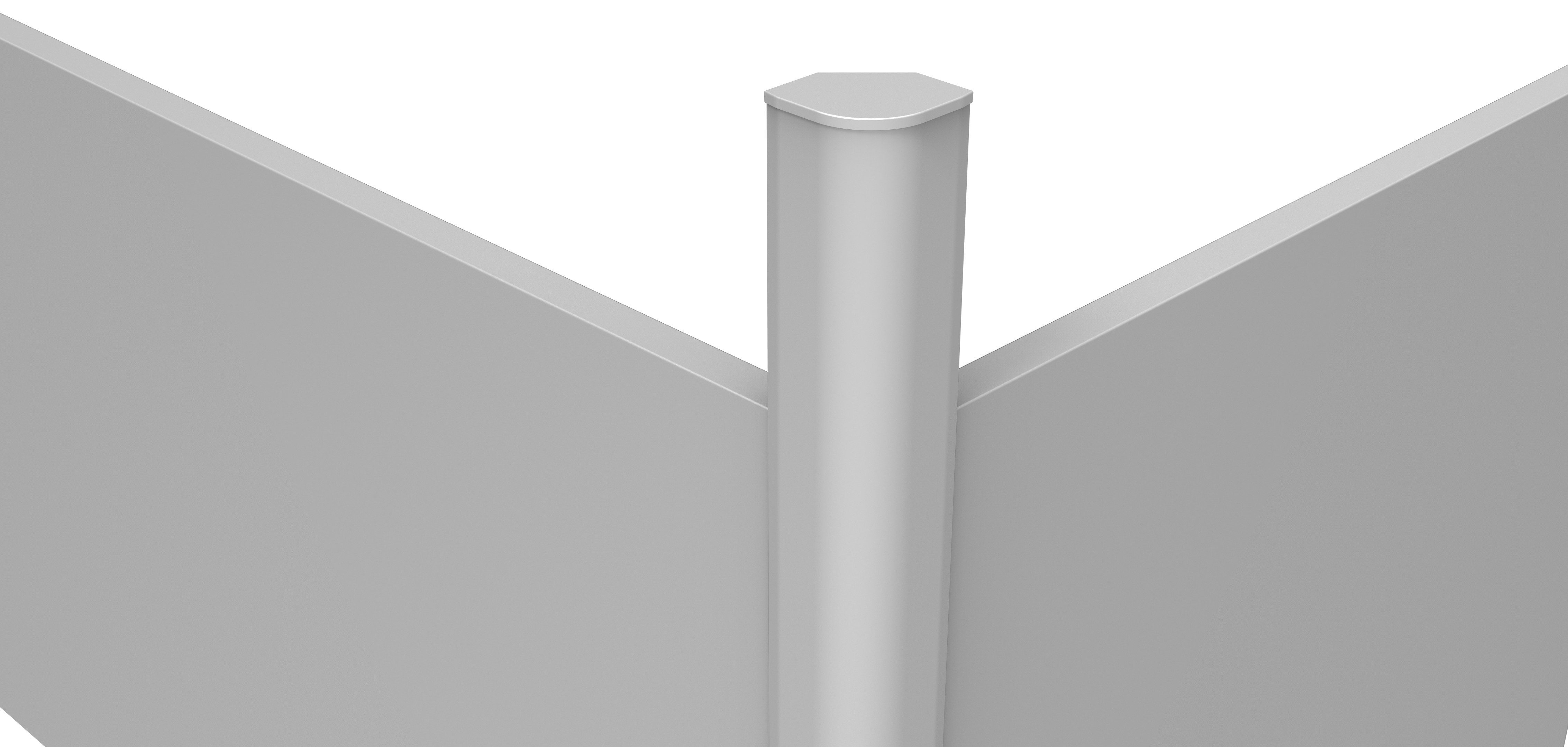 Biohort Hochbeet 1x0,5 silber-metallic, 102x53x77 cm, extrem langlebig, aus Metall