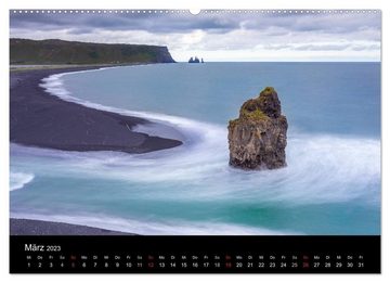 CALVENDO Wandkalender ISLAND - Zauber der Natur (Premium, hochwertiger DIN A2 Wandkalender 2023, Kunstdruck in Hochglanz)