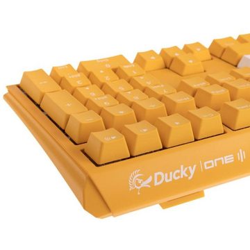 Ducky One 3 Yellow Gaming-Tastatur (MX-Silent-Red, RGB-LED, DE-Layout QWERTZ)