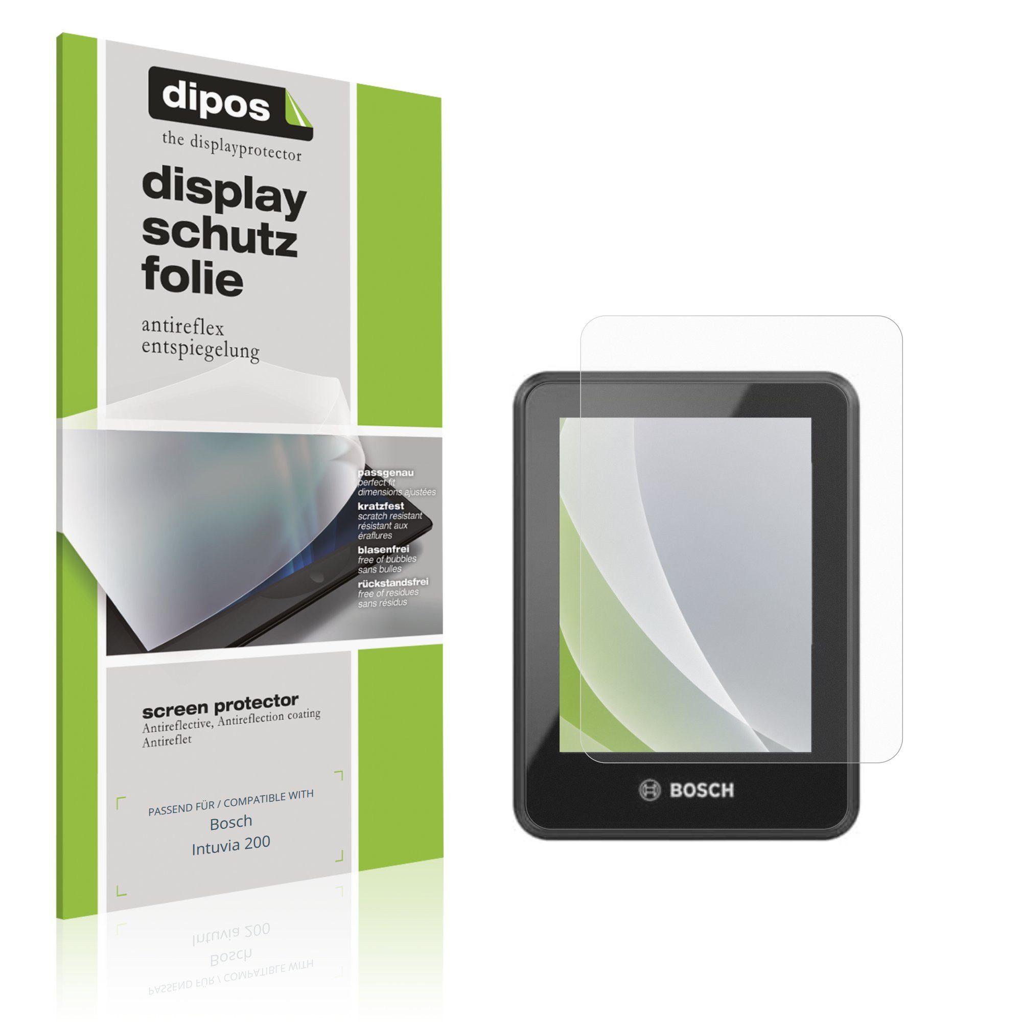 dipos Displayschutzfolie Schutzfolie für Bosch Intuvia 200, 4 Stück, Displayschutz Schutz Folie Made in Germany