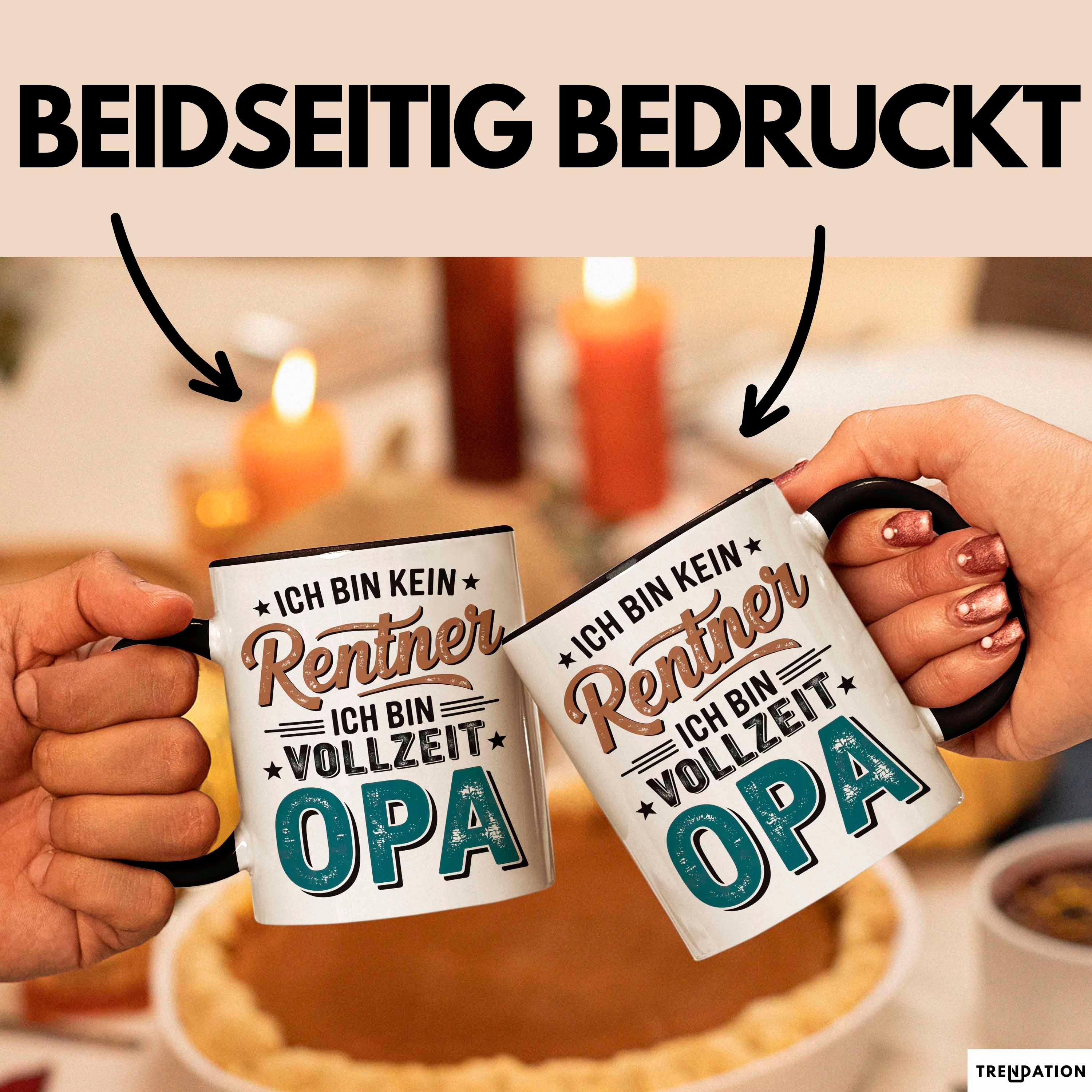 Trendation Tasse Rentner Pensionär Sarkasmus Opa Tasse Geschenk Lustige Geschenkidee Sp, Keramik – Bild 2 von 5