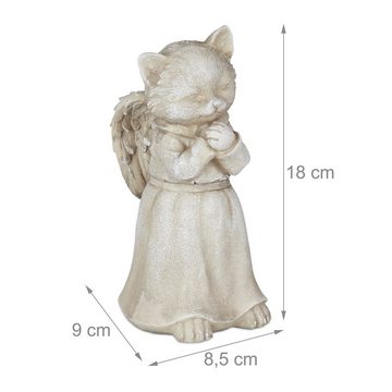 relaxdays Gartenfigur Grabschmuck für Katze