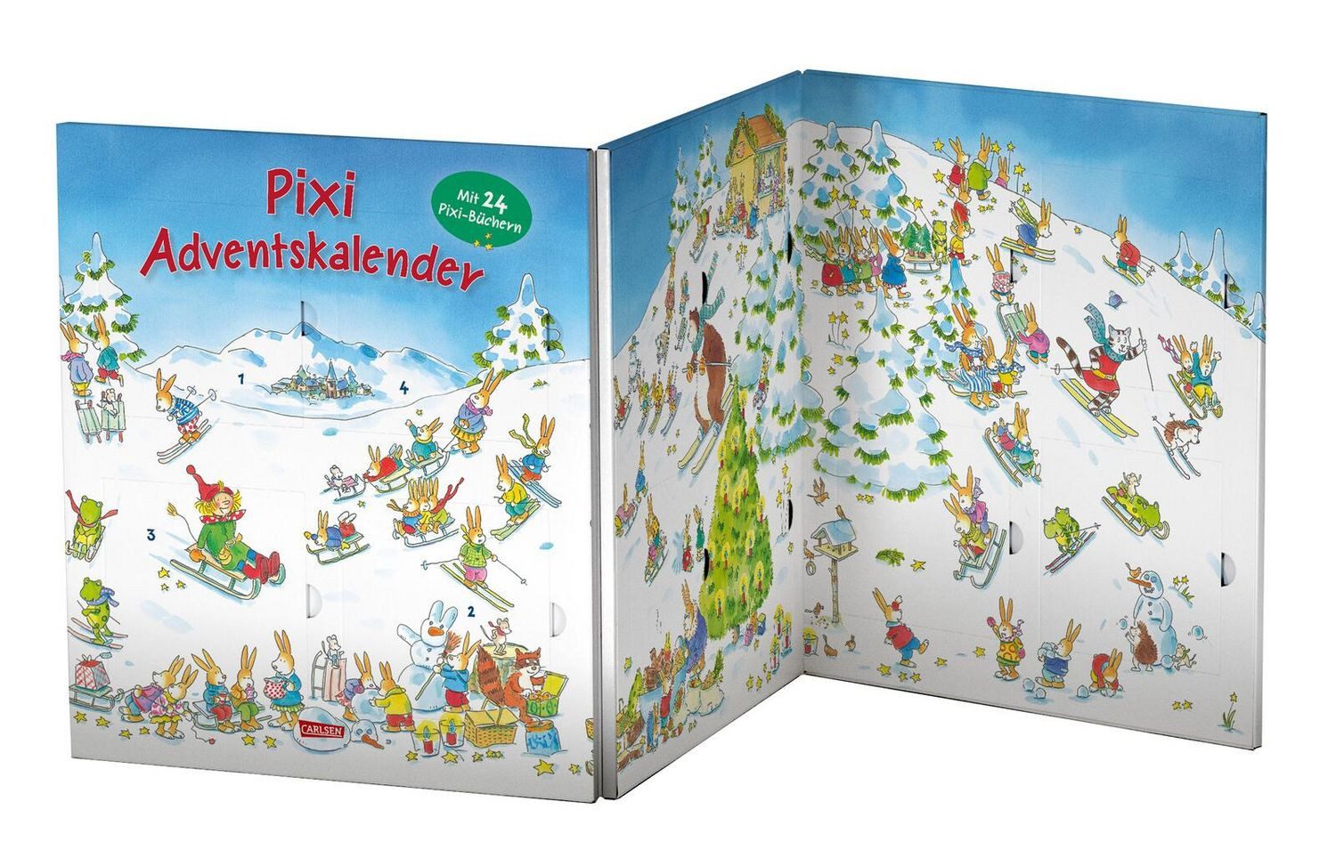 Pixi Adventskalender als Leporello Mit 24 Pixi-Büchern / diverse, Mit 24 Pixi-Büchern, X