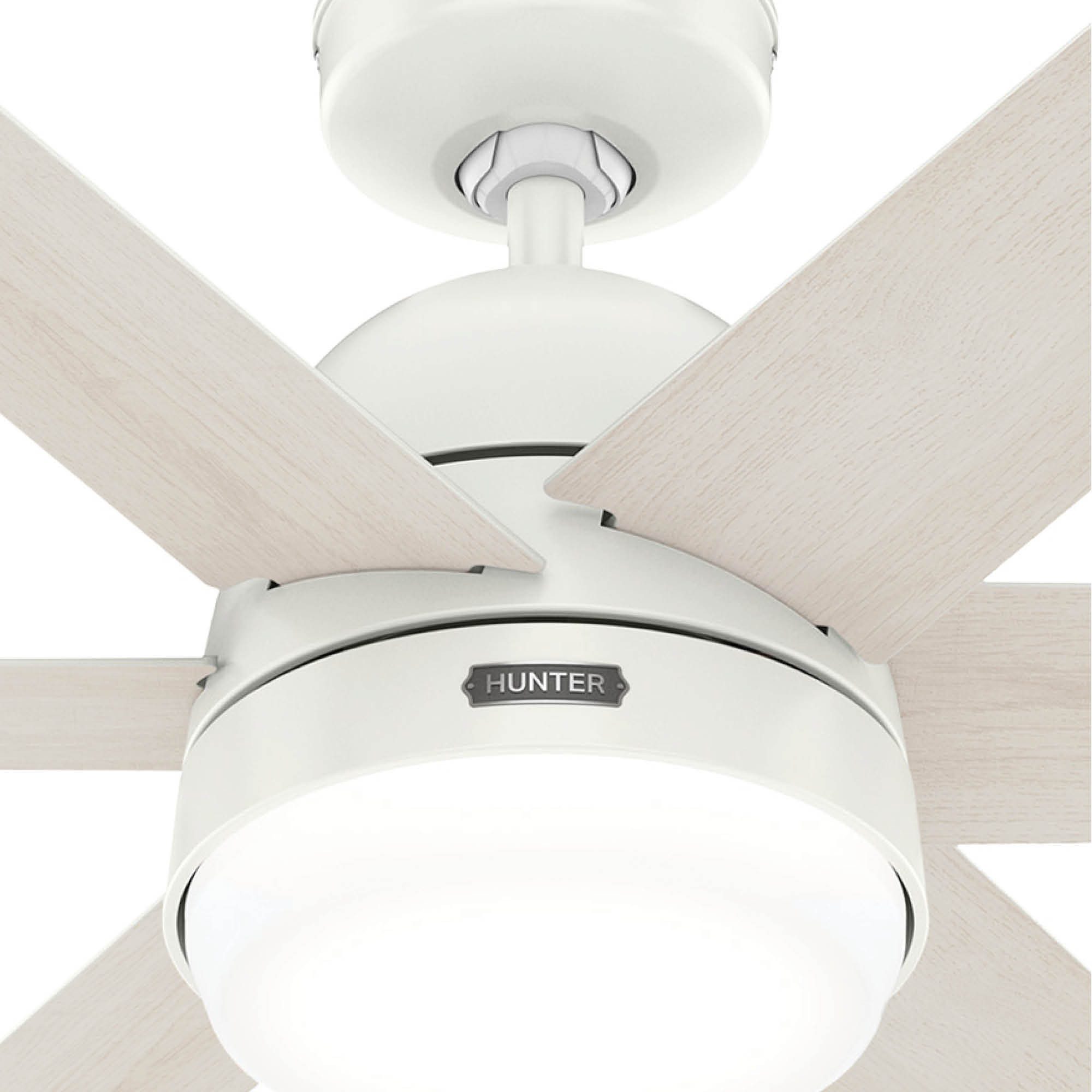 Hunter Deckenventilator DC Deckenventilator Arete Weiß mit Licht & Fernbedienung