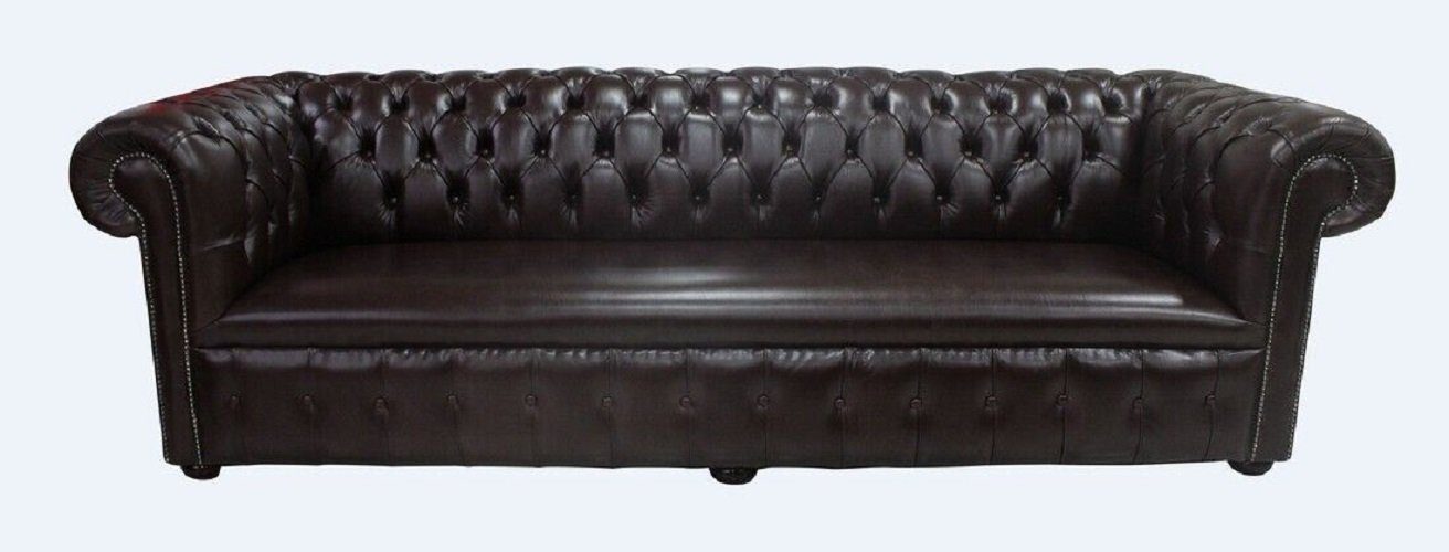 Garnitur 100% Sitz Sofa JVmoebel Design Luxus Sofort Leder Chesterfield 3-Sitzer Polster