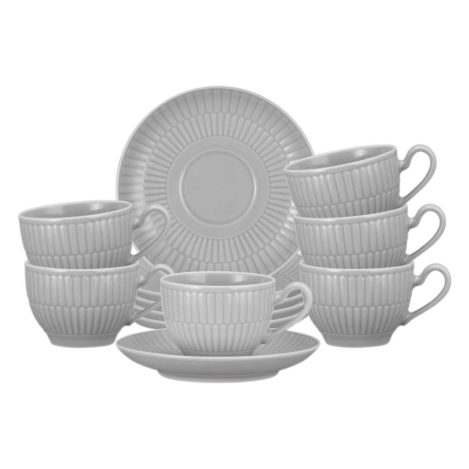 Seltmann Weiden Espressotasse Amina Espressotassen mit Untertassen 100 ml, 12-tlg., Porzellan