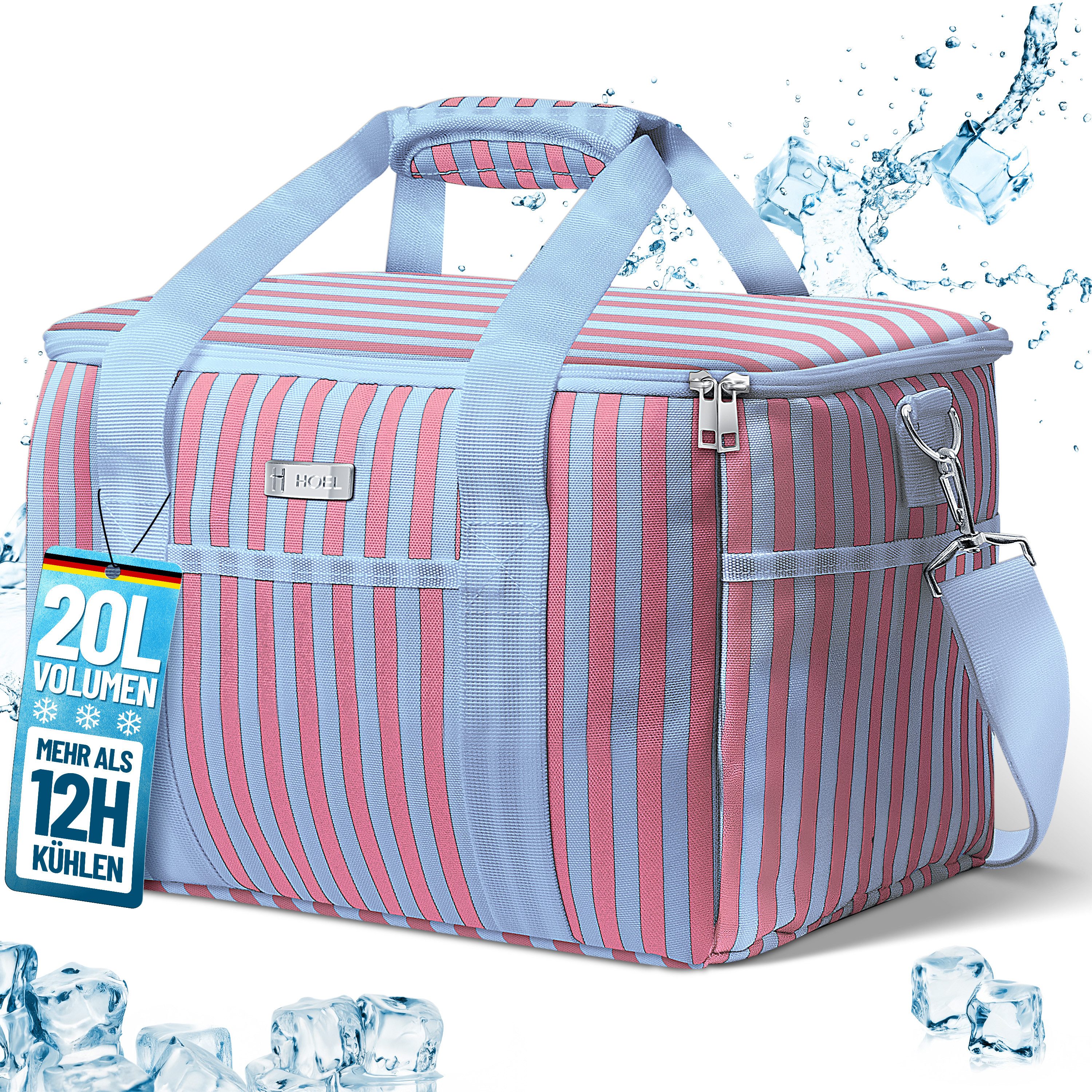 HOEL Kühltasche HOEL Kühltasche klein 20L & Gross 30L - Isoliertasche - Lunchtasche
