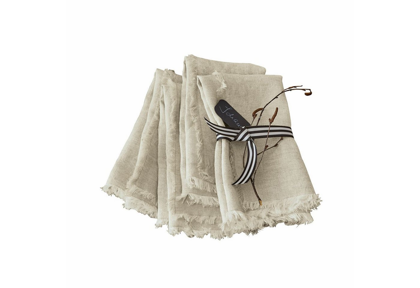 Mirabeau Stoffserviette Serviette 4er Set Largo leinen