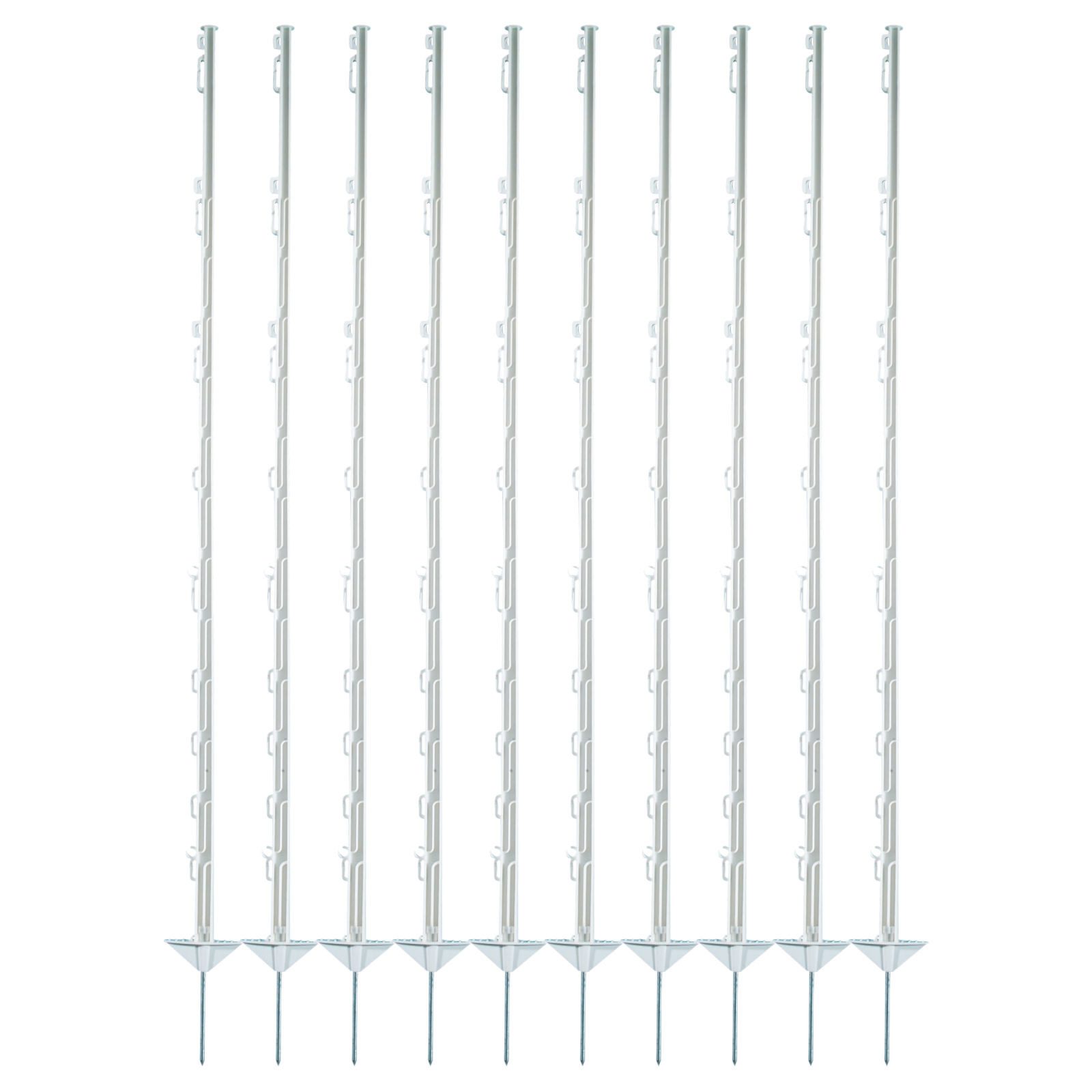 electra gmbh Zaunpfosten Electra Kunststoffpfahl 150 cm mit Doppeltritt,10 Stück Weidezaunpfahl