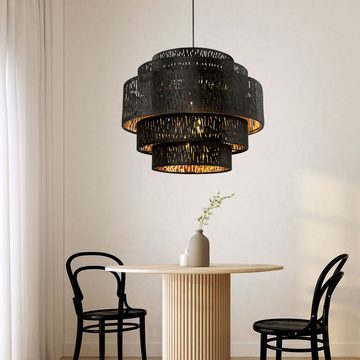 Globo Pendelleuchte, Leuchtmittel nicht inklusive, Decken Hänge Lampe schwarz Pendel Design Leuchte gold Wohn