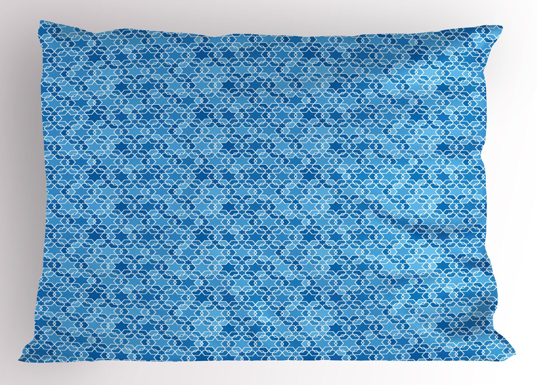 Kissenbezüge Dekorativer Standard King Size Gedruckter Kissenbezug, Abakuhaus (1 Stück), orientalisch Blaue Töne Eastern Star