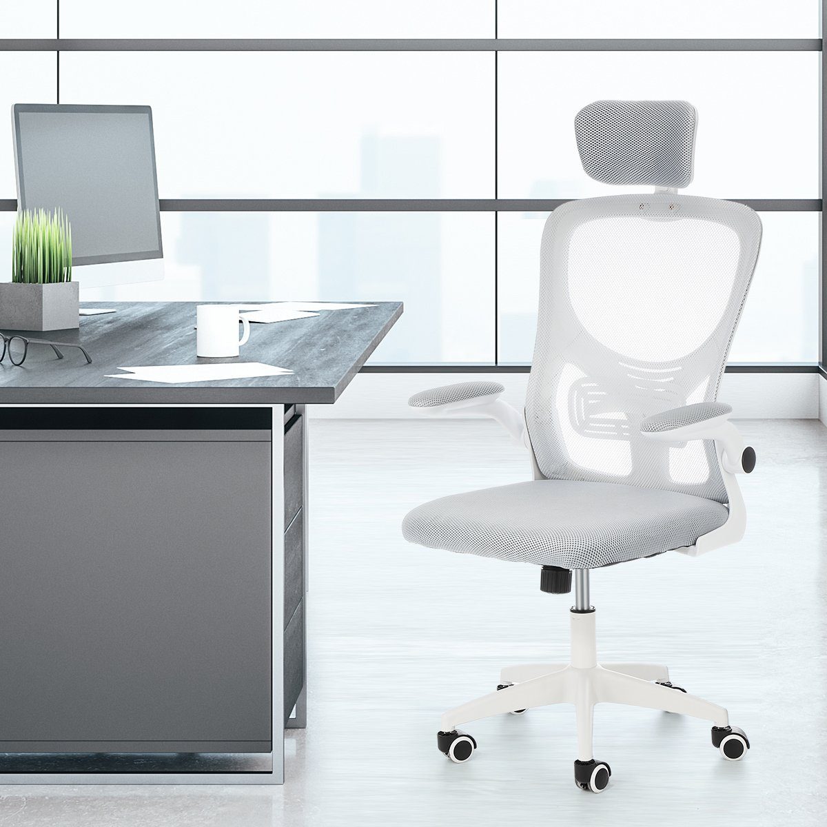LOVONLIVE Drehstuhl Bürostuhl ergonomischer, Schreibtischstuhl Atmungsaktiv günstig online kaufen