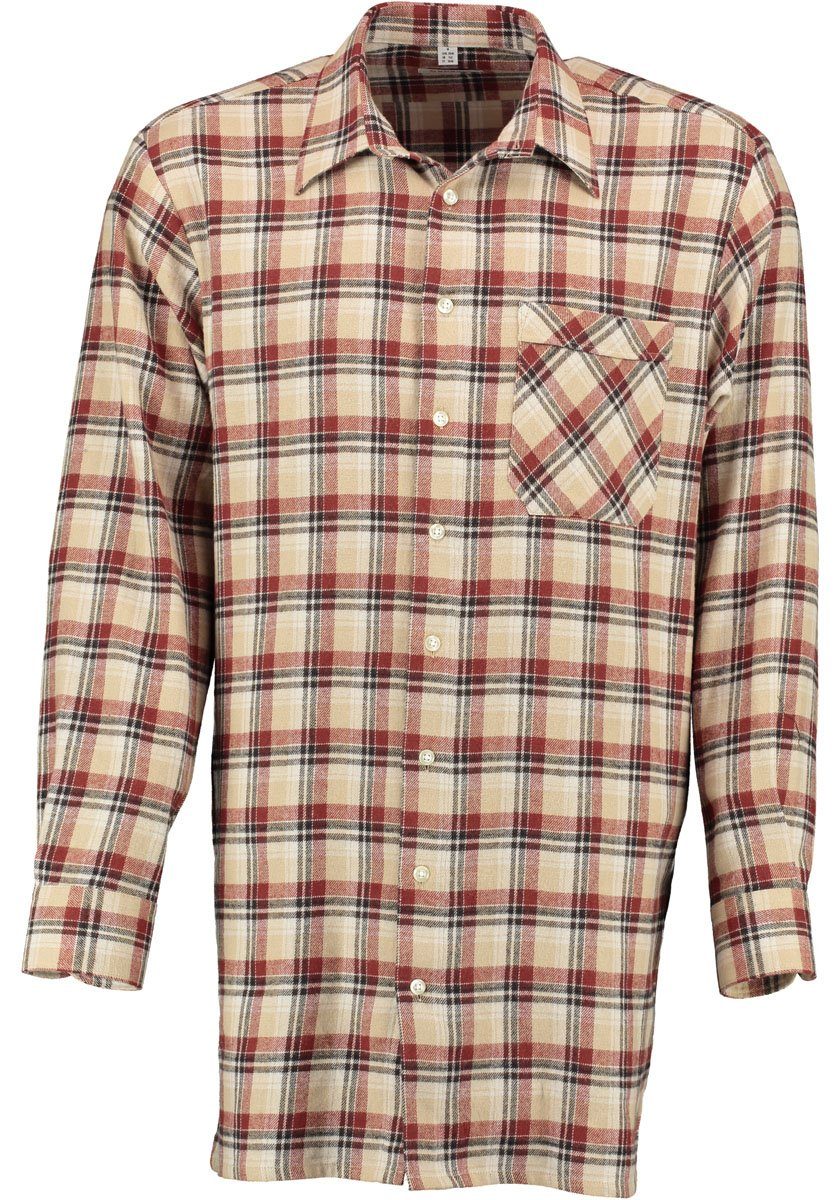 Condor Flanellhemd Evuce 90cm langes Herren Langarm Arbeitshemd