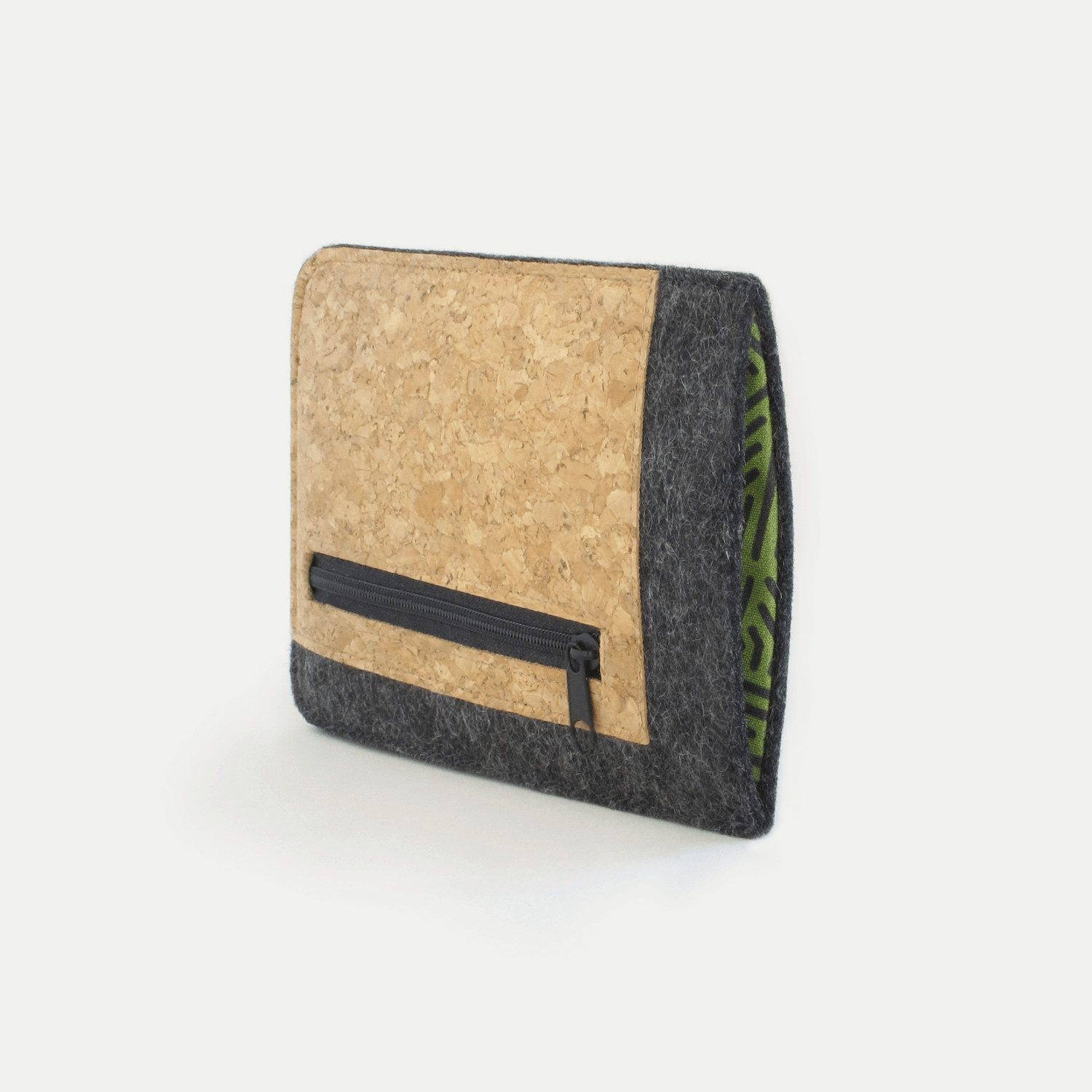 Smukbird Handytasche Handytasche ZIP für iPhone 16 Pro, mit Kartenfach, anthrazit