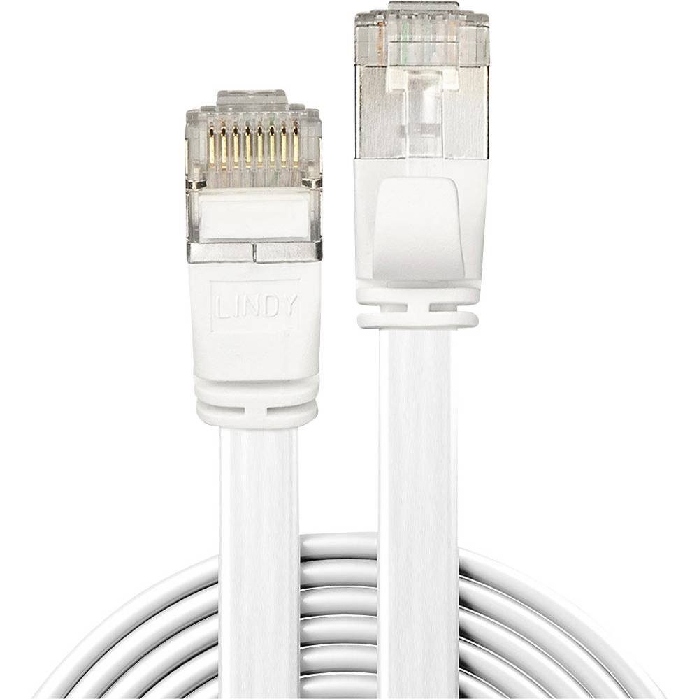 Lindy Cat.6A U/FTP Flachband-Patchkabel,1m LAN-Kabel, mit Rastnasenschutz