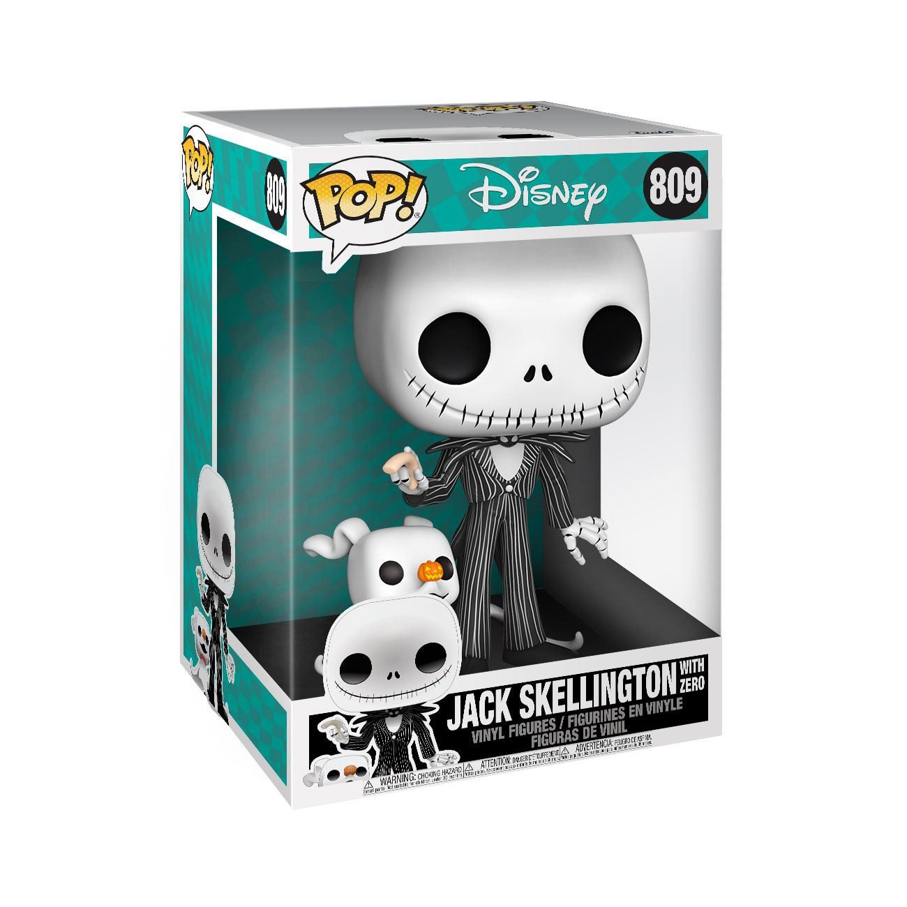 Funko Merchandise-Figur SUPER SIZED POP! 25cm Nightmare before Christmas - Jack w/Zero