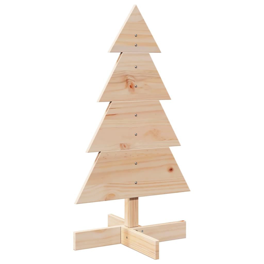 vidaXL Künstlicher Weihnachtsbaum Weihnachtsbaum Holz zum Schmücken 80 cm Massivholz Kiefer