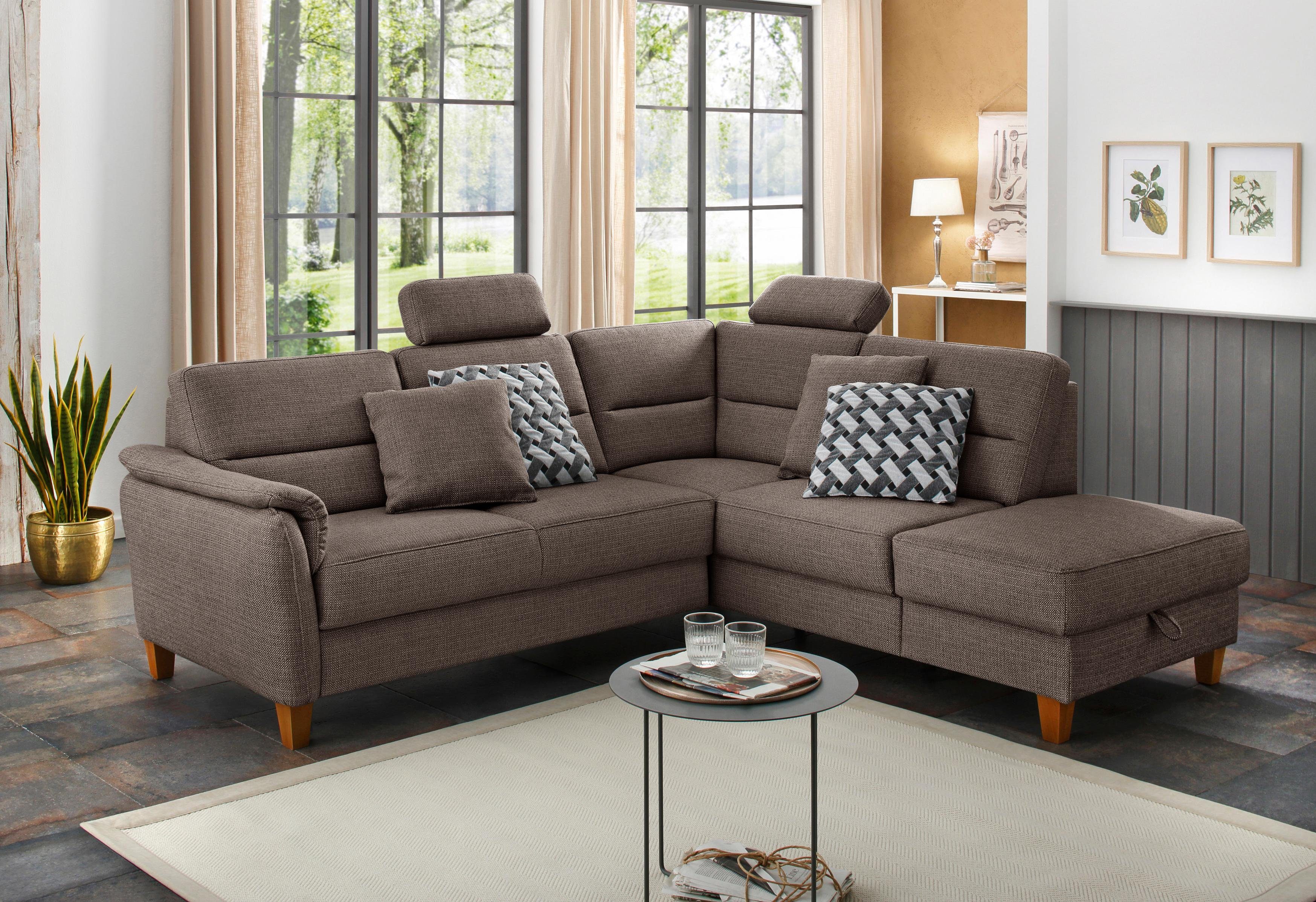 Home affaire Ecksofa Palmera L-Form, Federkern, günstig online kaufen