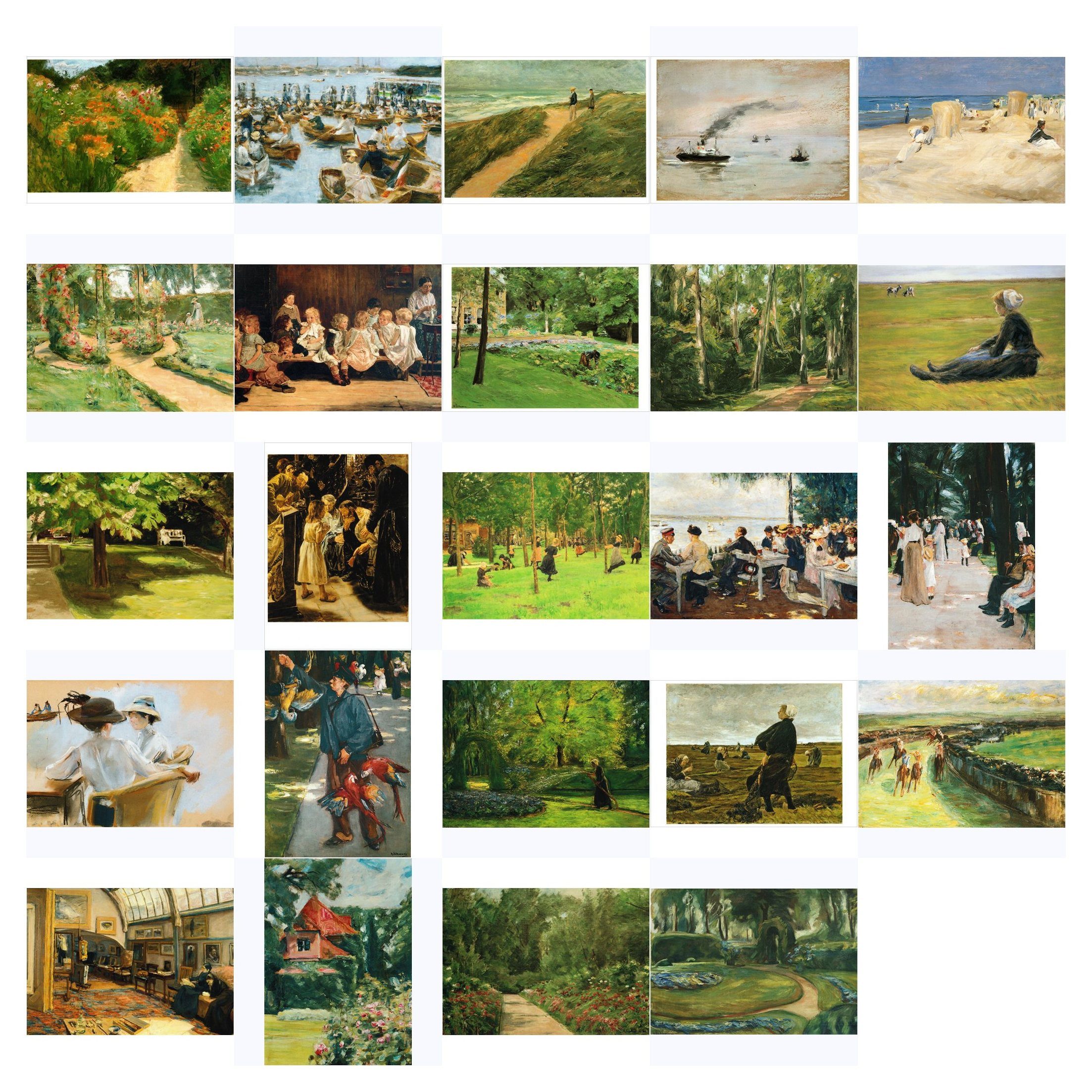 postkarten-universum.de Postkarte Kunstkarten-Komplett-Set Max Liebermann