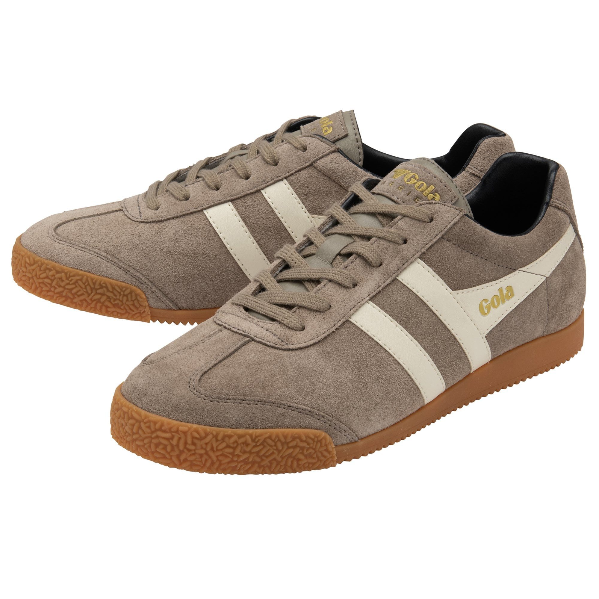 Gola Harrier Suede-Leder rhinobraun/offweiss/navyblau Herren Sneaker