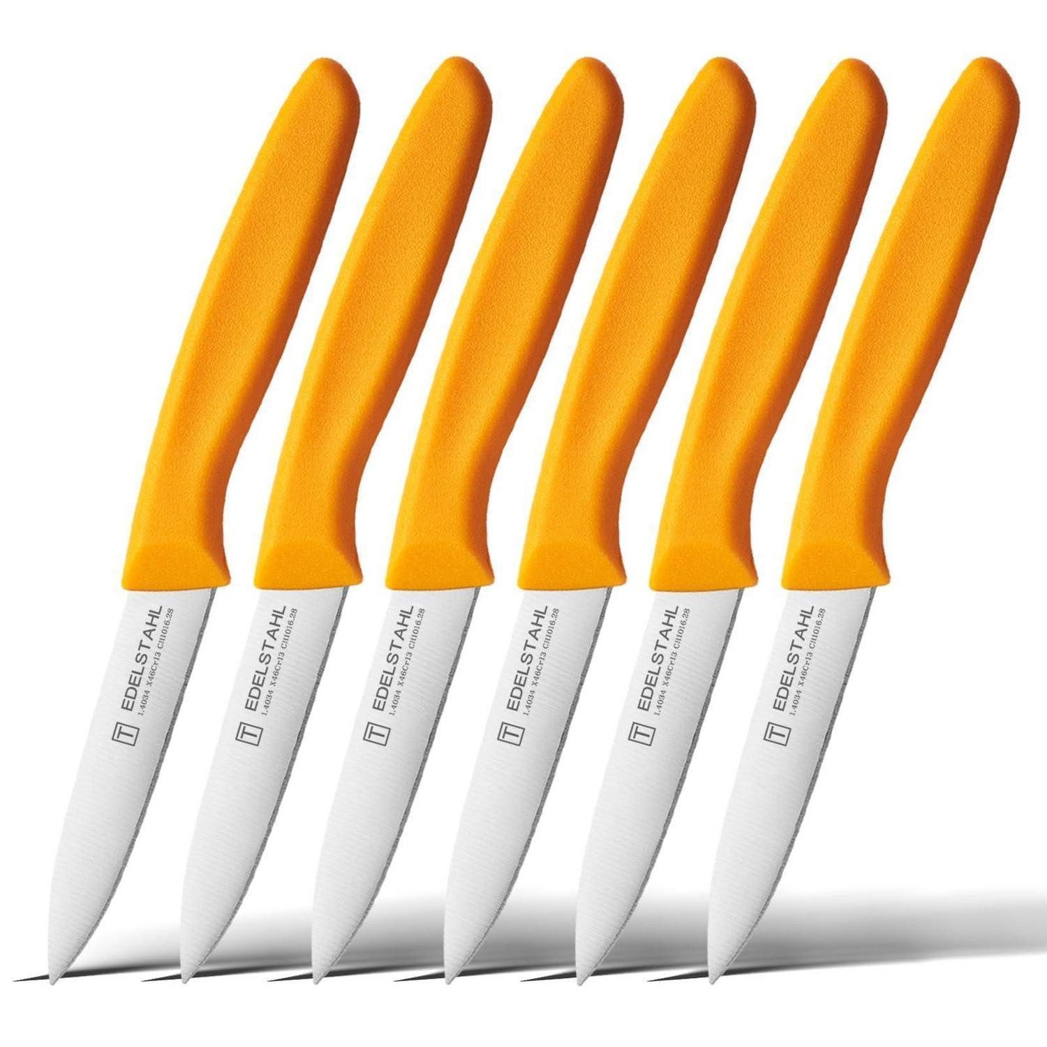 LuxusKollektion Obstmesser Obstmesser-Set Orange 6-tlg.