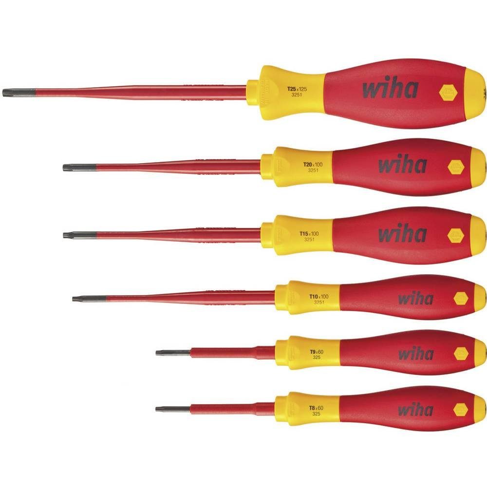 Wiha Schraubendreher Schraubendreher-Set SoftFinish® electric slimFix