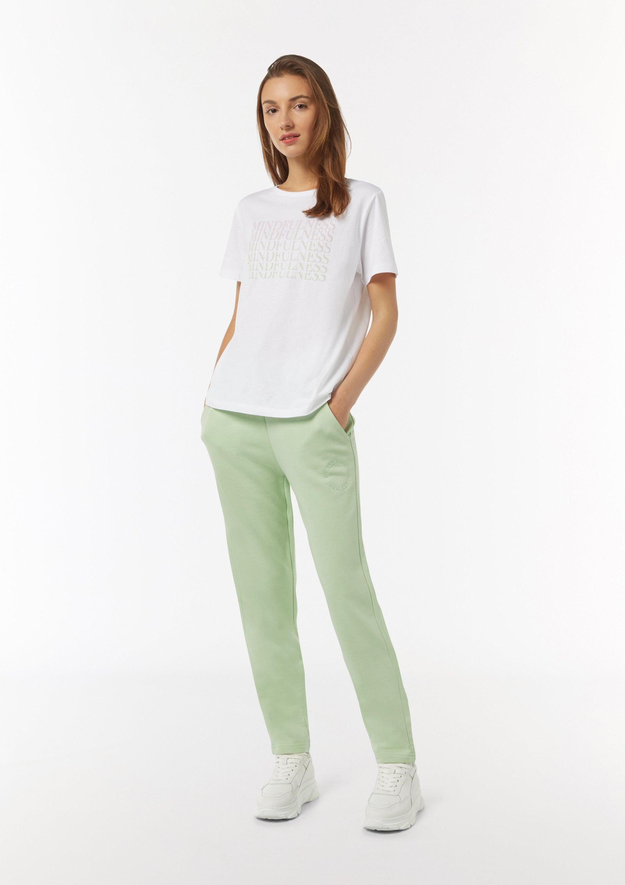 comma Chinos Hose Sweat-Hose mit Stickerei günstig online kaufen