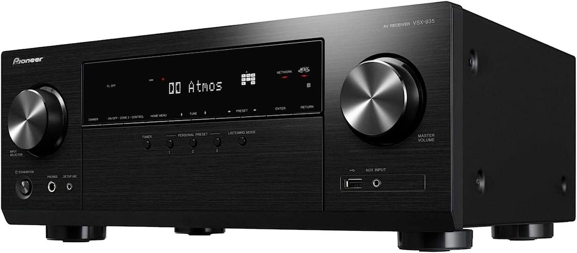 AV-Receiver AirPlay schwarz BT 7.2 Receiver WiFi Pioneer Sonos Atmos 8K AV VSX-935M2