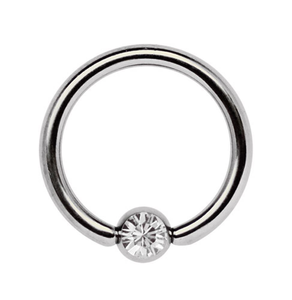 Adelia´s Brustwarzenpiercing Piercing - Brustwarzenpiercing Titan Zirkonia, mit Zirkonia, Ø 10 mm, 1,6 mm Stärke, Titan