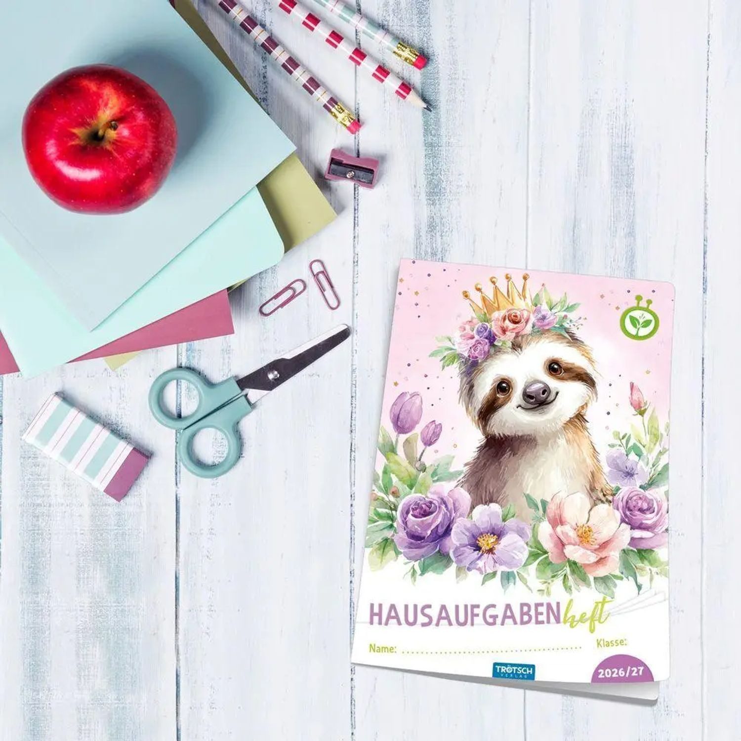 Trötsch Verlag Schülerkalender TRÖTSCH - Jahresbezogenes Hausaufgabenheft Grundschule Faultier 26/27