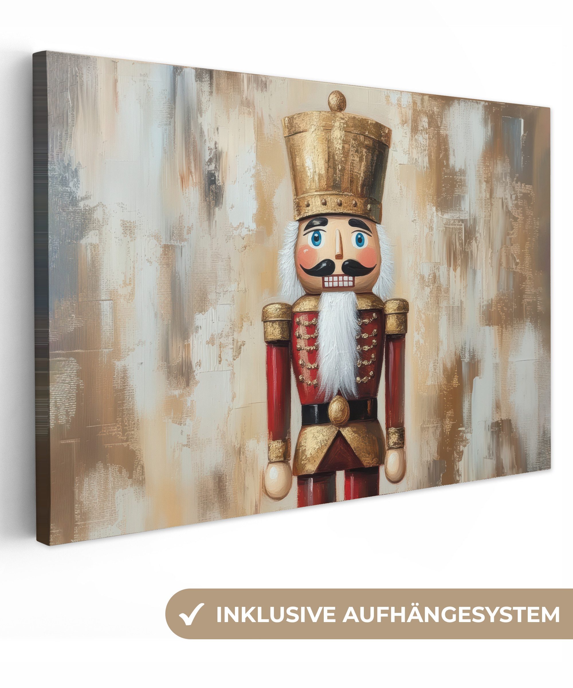 OneMillionCanvasses® Leinwandbild Weihnachten - Puppe - Abstrakt, Fotodruck günstig online kaufen