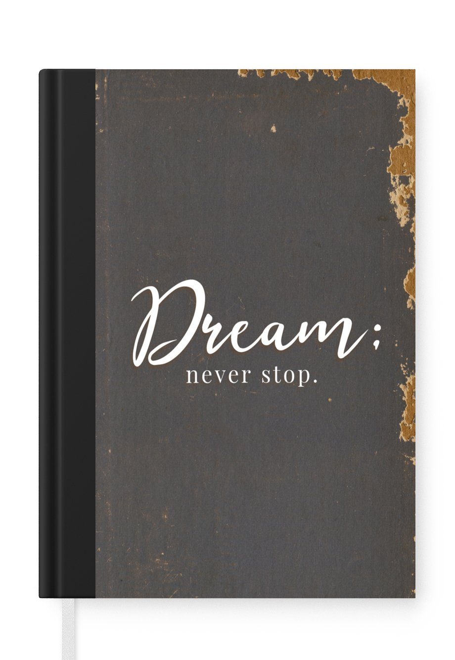 MuchoWow Notizbuch Sprichwörter - Traum: A5, Niemals Seiten, Zitate Vintage, - Merkzettel, Haushaltsbuch aufhören Journal, - Notizheft, 98 Tagebuch