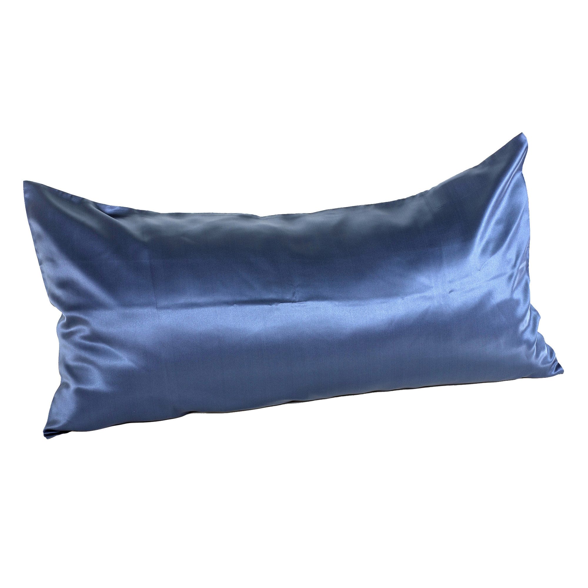 orignee Kissenbezug Seidenkissenbezug, blue/taupe/blau, Gr. 80 cm x 40 cm