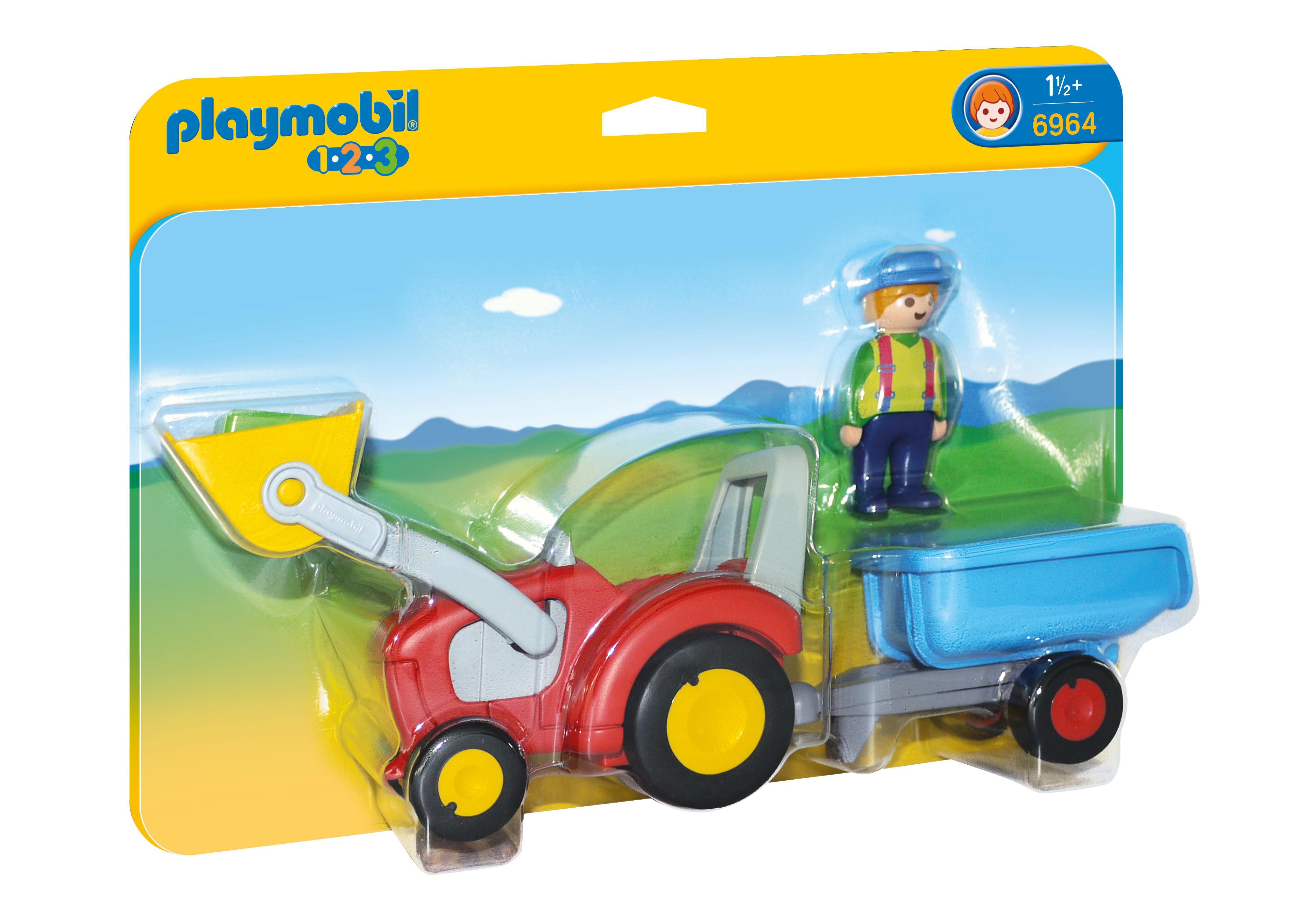 Playmobil® Konstruktions-Spielset »Traktor mit Anhänger (6964), Playmobil  1-2-3«, Made in Europe online kaufen | OTTO