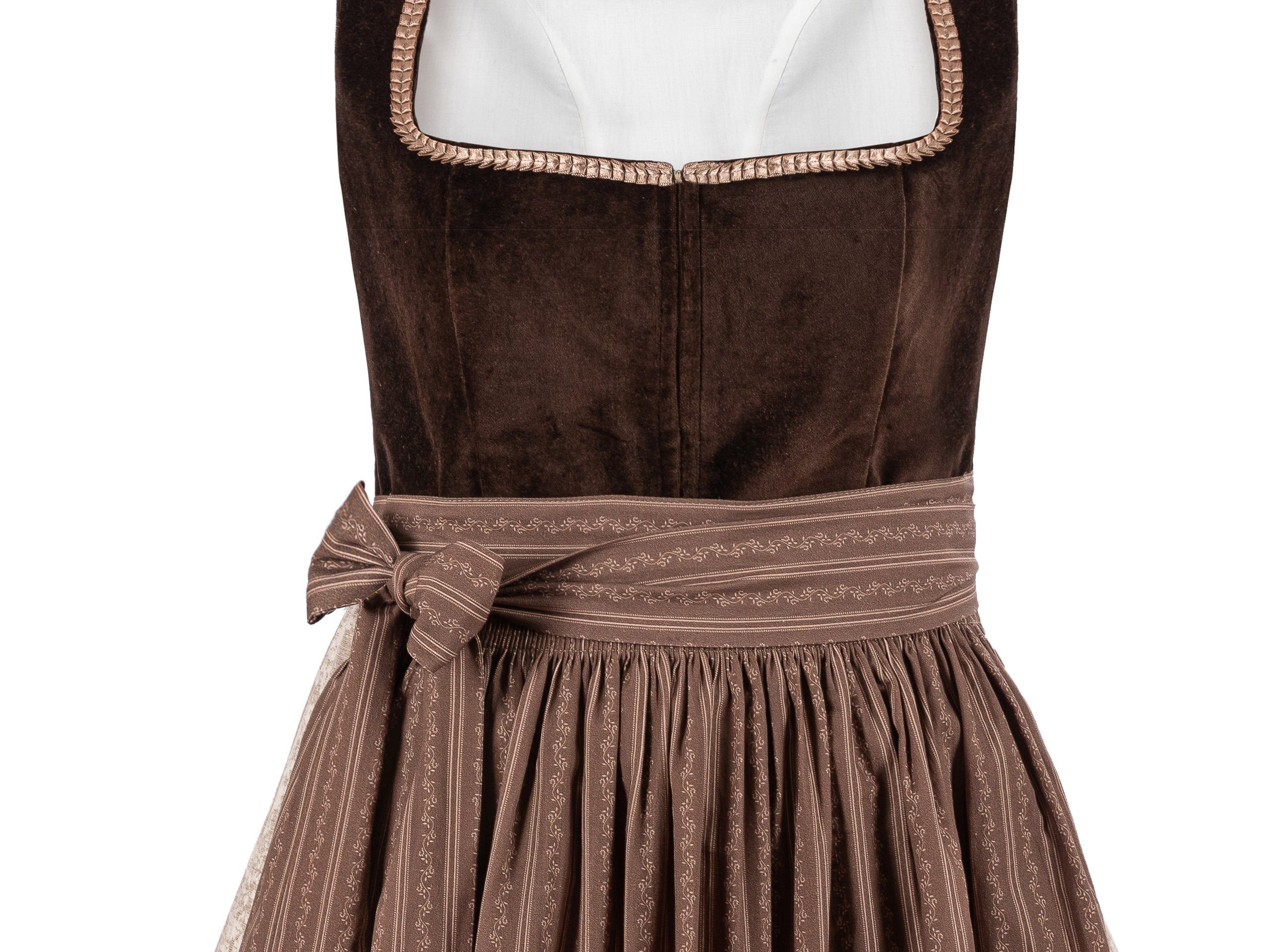 Trachten24.de Dirndl Midi Dirndl Hilde dunkelbraun günstig online kaufen