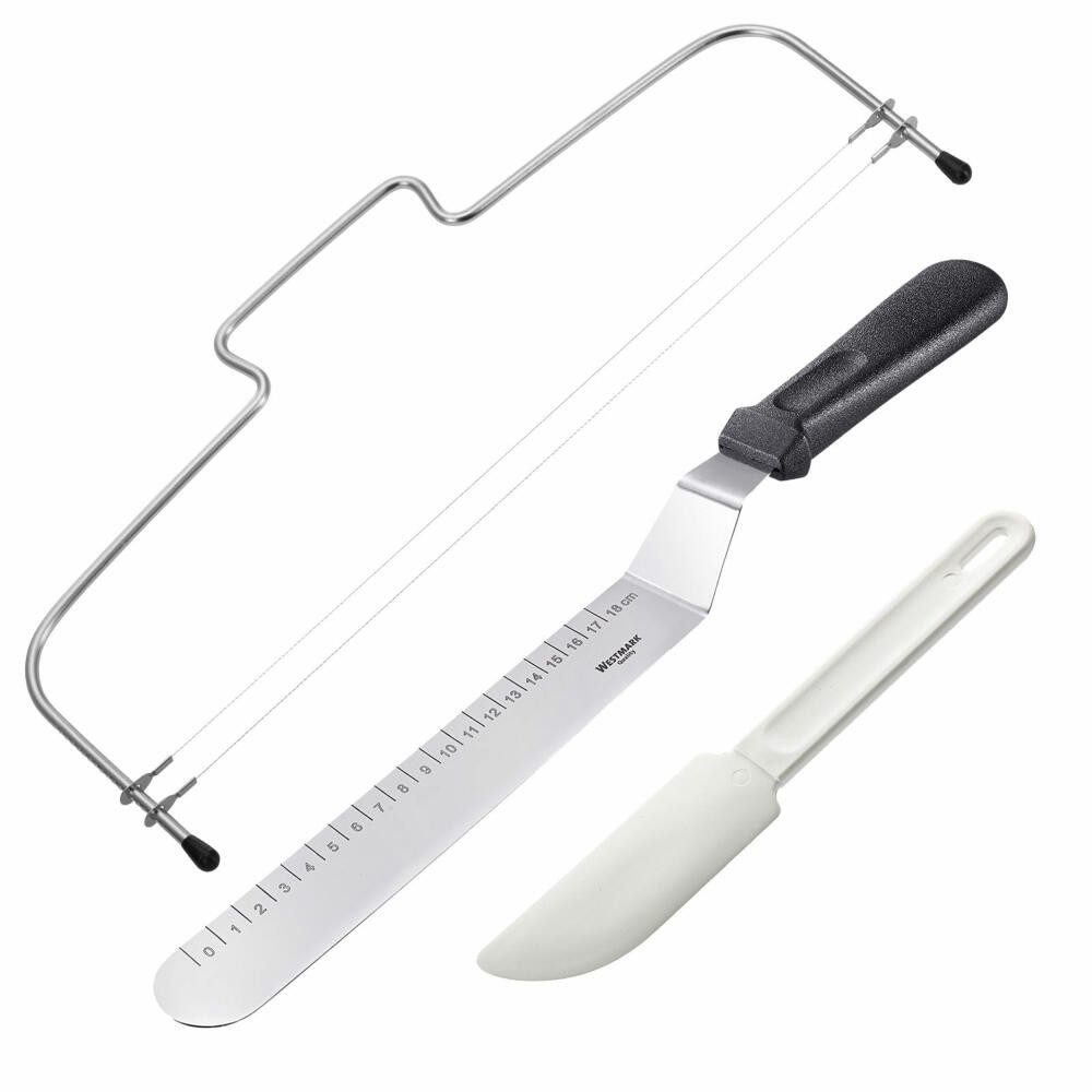 WESTMARK Tortenbodenteiler »Simplex-Duo« + Palette + Schaber im Set 3tlg., Konditoren-Set
