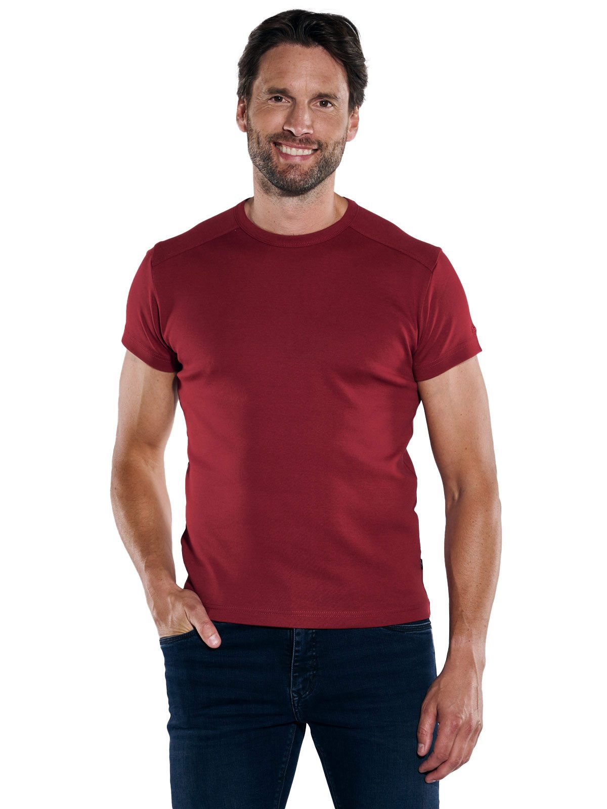 Engbers T-Shirt engbers Herren T-Shirt "My Favorite" organic, Dunkelrot günstig online kaufen