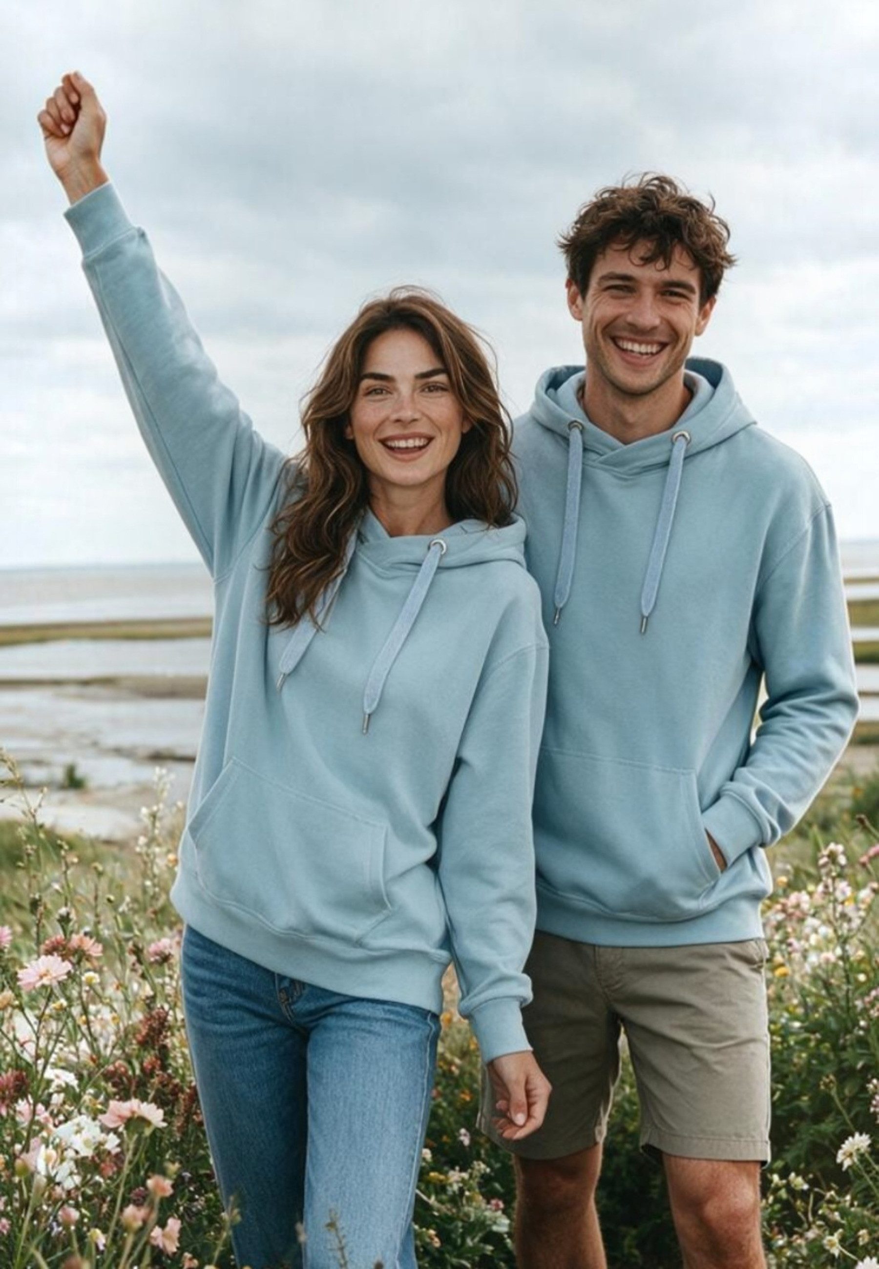 salzhaut Hoodie ODDEBODJE Unisex Oversized salzhaut Kapuzenpullover – bequemer Fit und nordisch klares Design