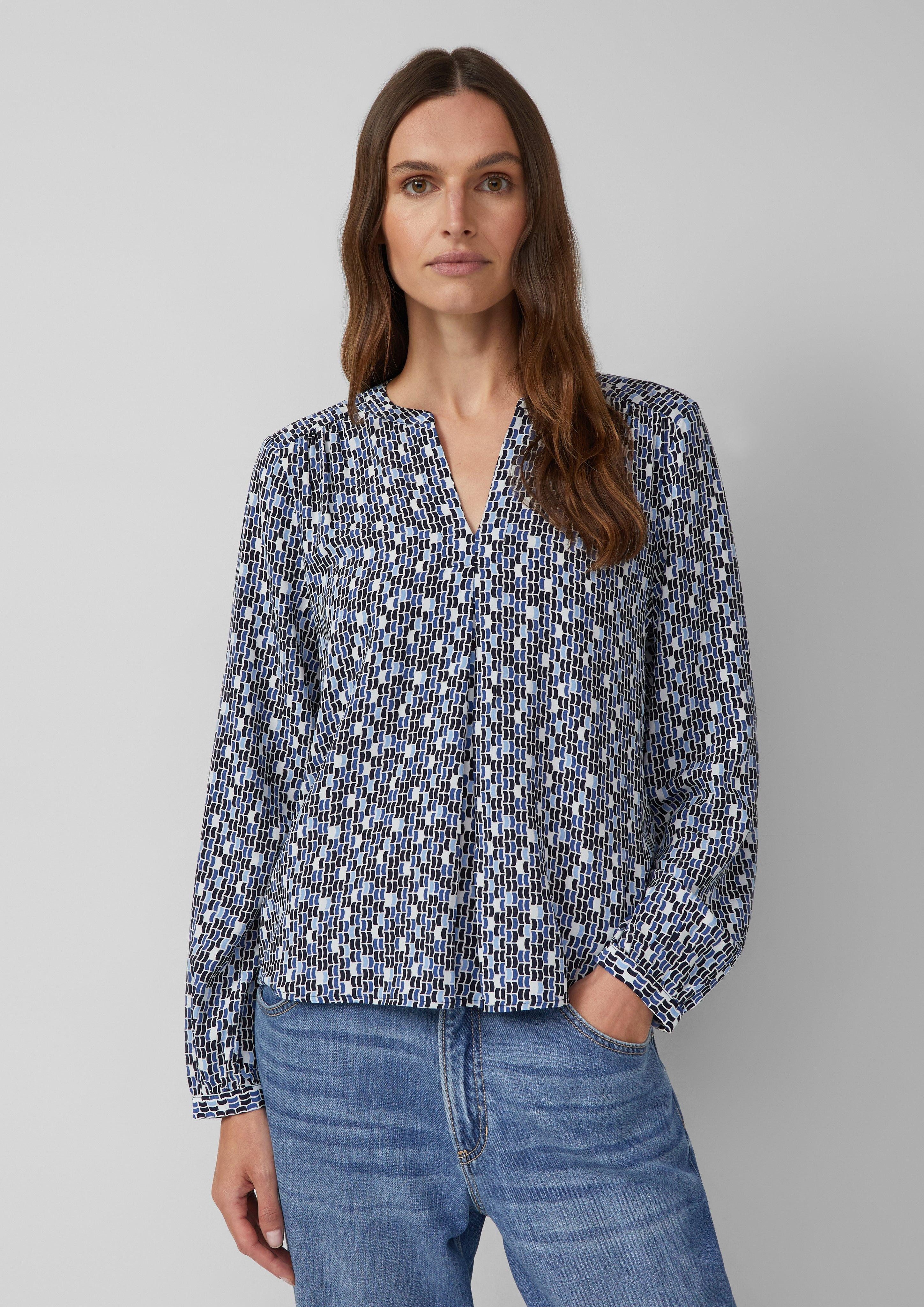 s.Oliver Langarmbluse Bluse aus Viskose mit günstig online kaufen