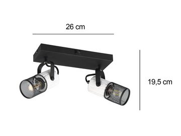meineWunschleuchte LED Wandstrahler, Dimmfunktion, LED wechselbar, Warmweiß, Wand-lampe innen mit Schalter & Holz, Nachttisch-lampe, Breite 26cm
