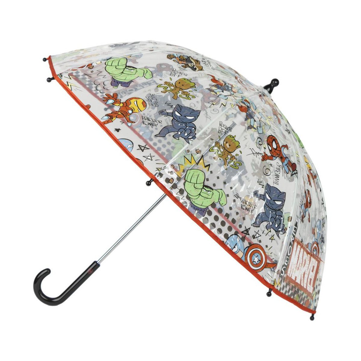 Stockregenschirm Marvel Kinder Regenschirm Ø 71 cm Bubble Schirm manuell leicht