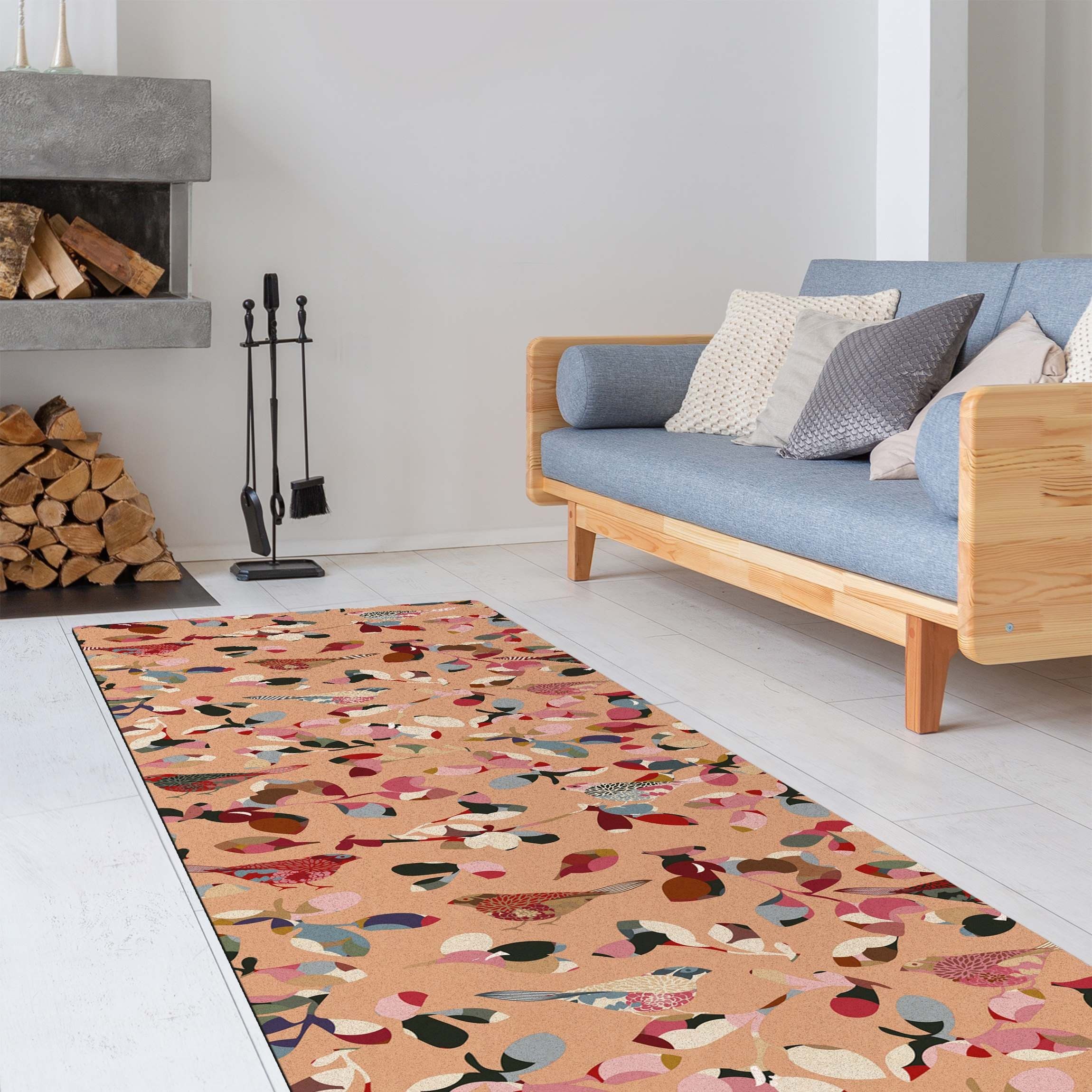 Bilderdepot24 Läufer Kork Teppich Wohnzimmer Schlafzimmer Flur lang modern funktional