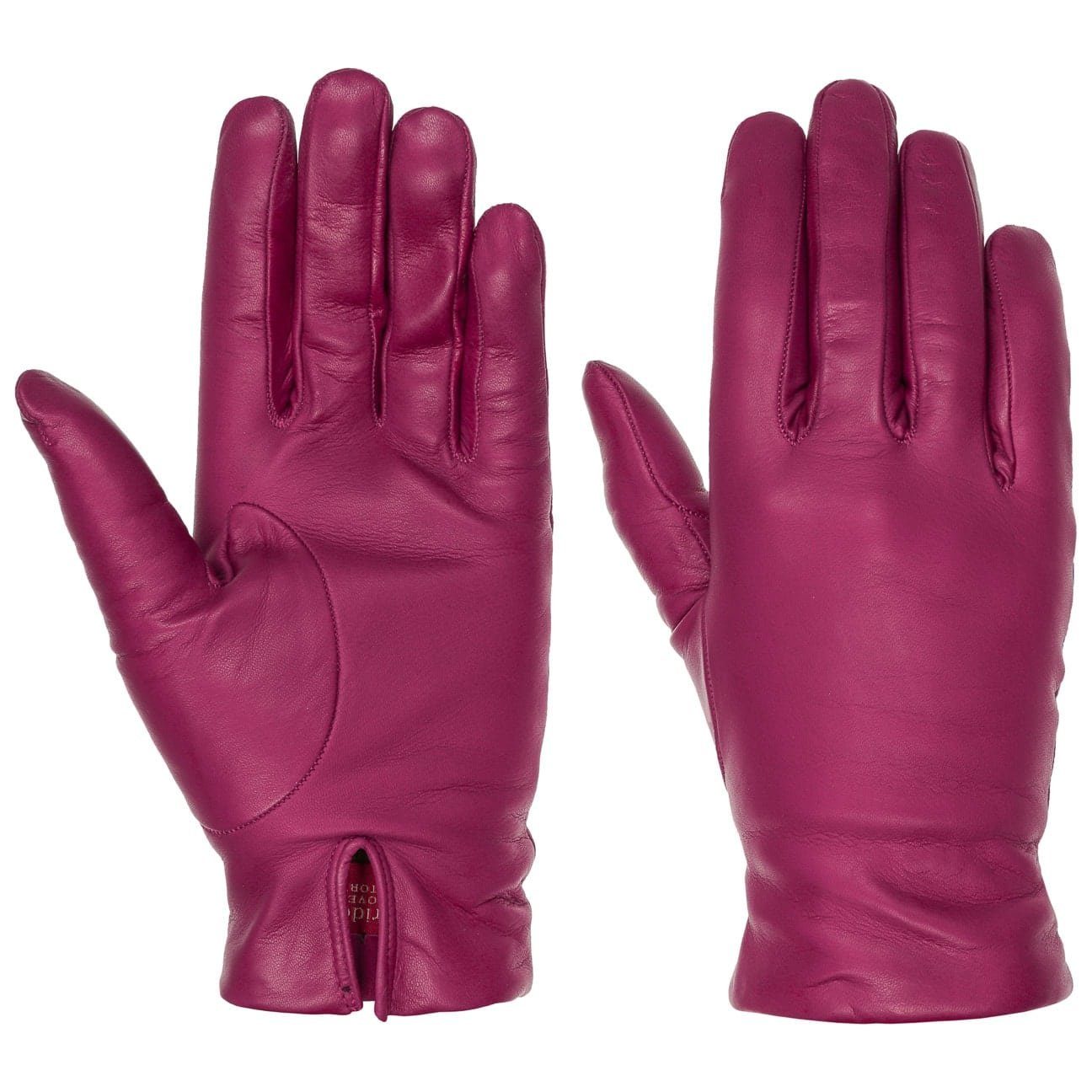 Caridei Lederhandschuhe (1-St) Fingerhandschuhe mit Futter, Made in Italy