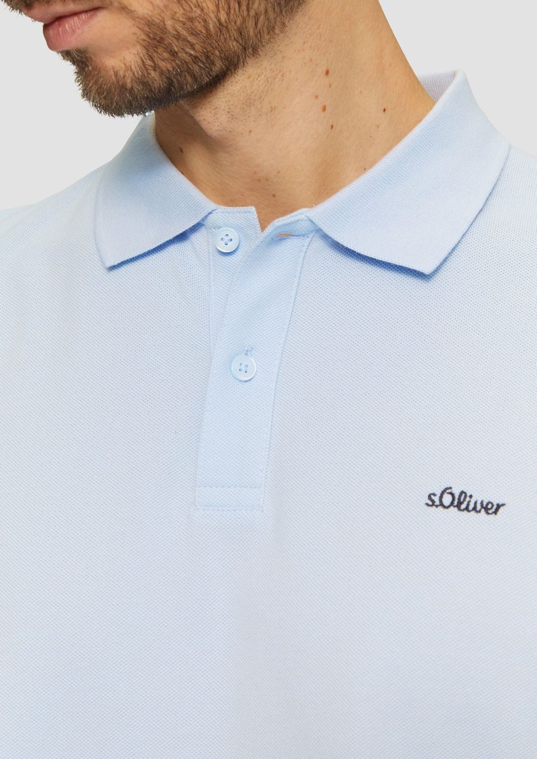 s.Oliver Poloshirt Poloshirt Kragen, Knopfleiste, kurzarm
