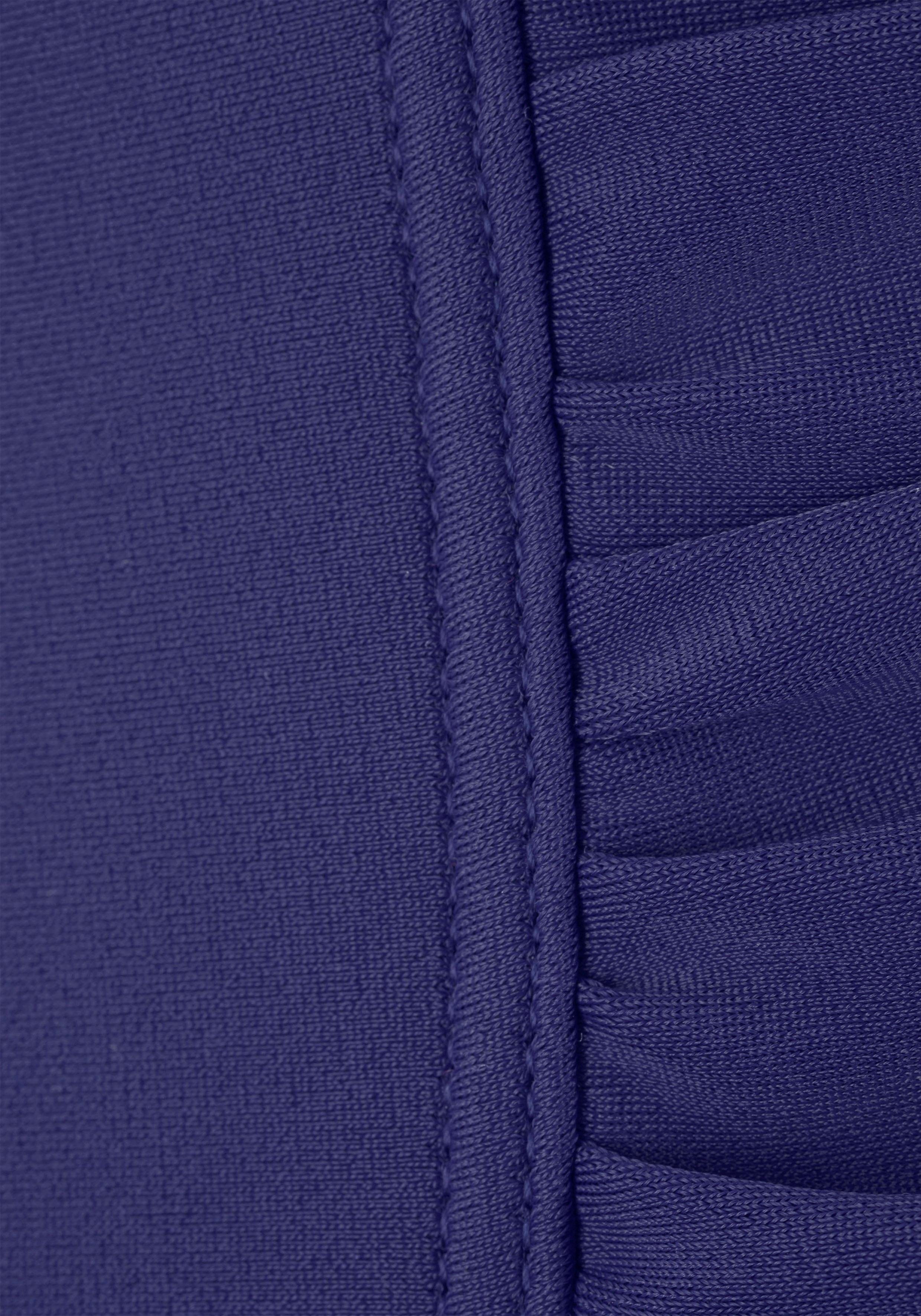 Raffungen modischen mit Badekleid blau Shaping-Effekt und LASCANA
